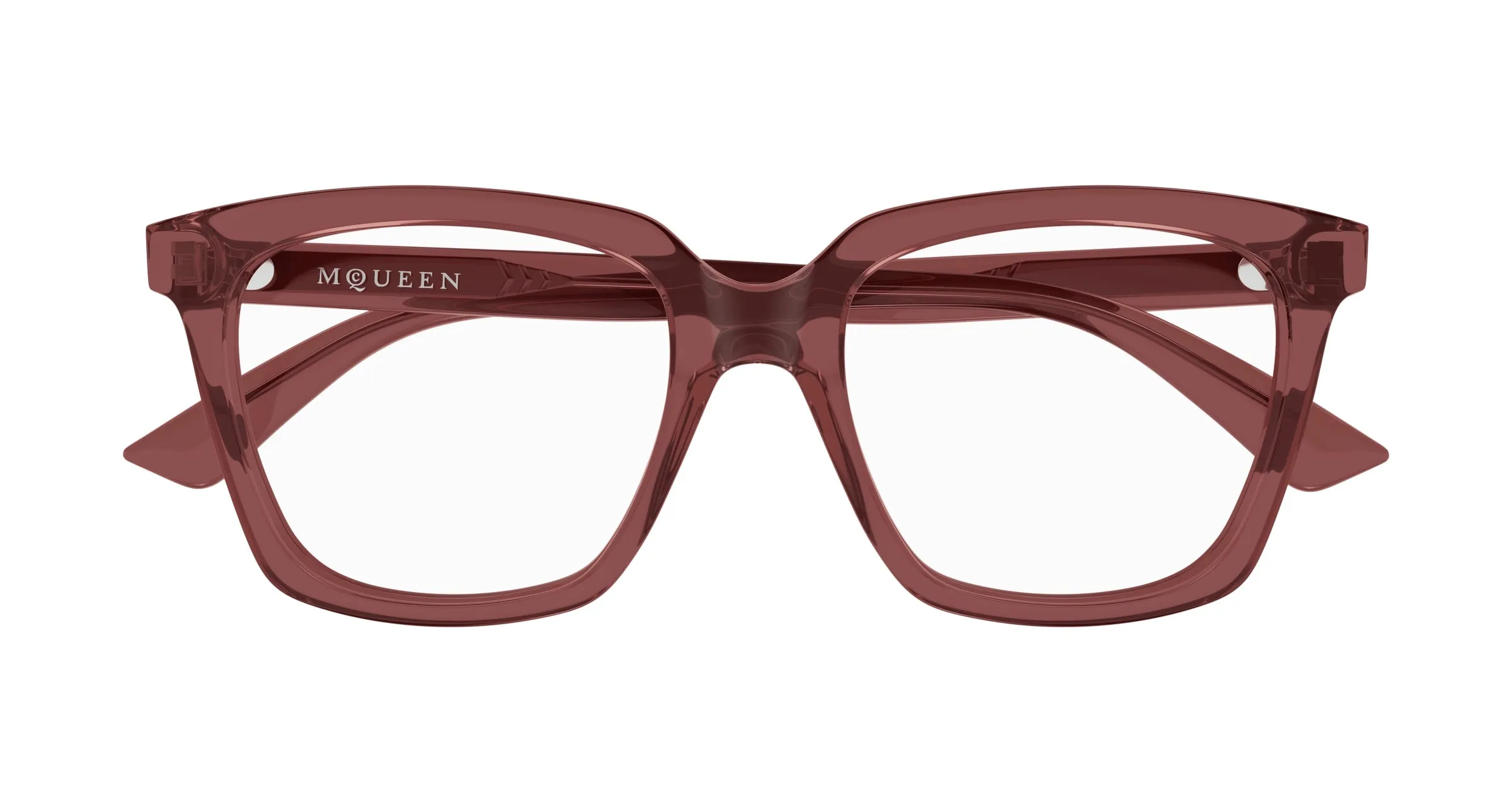 Alexander McQueen AM0513O 004 Montature da vista Acetato Viola Trasparente Cat Eye - immagine 2