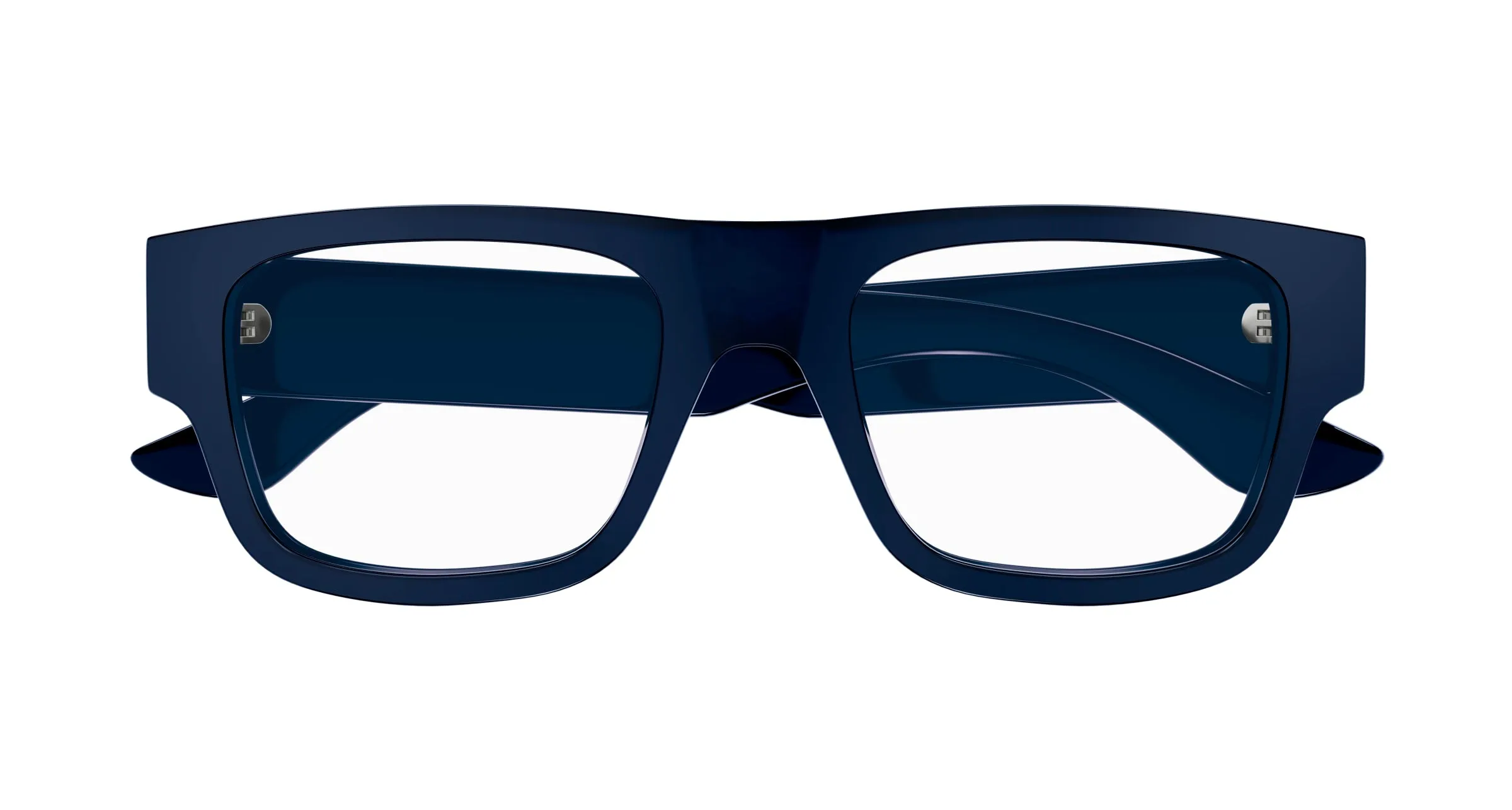 Alexander McQueen AM0511O 003 Montature da vista Acetato Blu Trasparente Squadrata - immagine 2