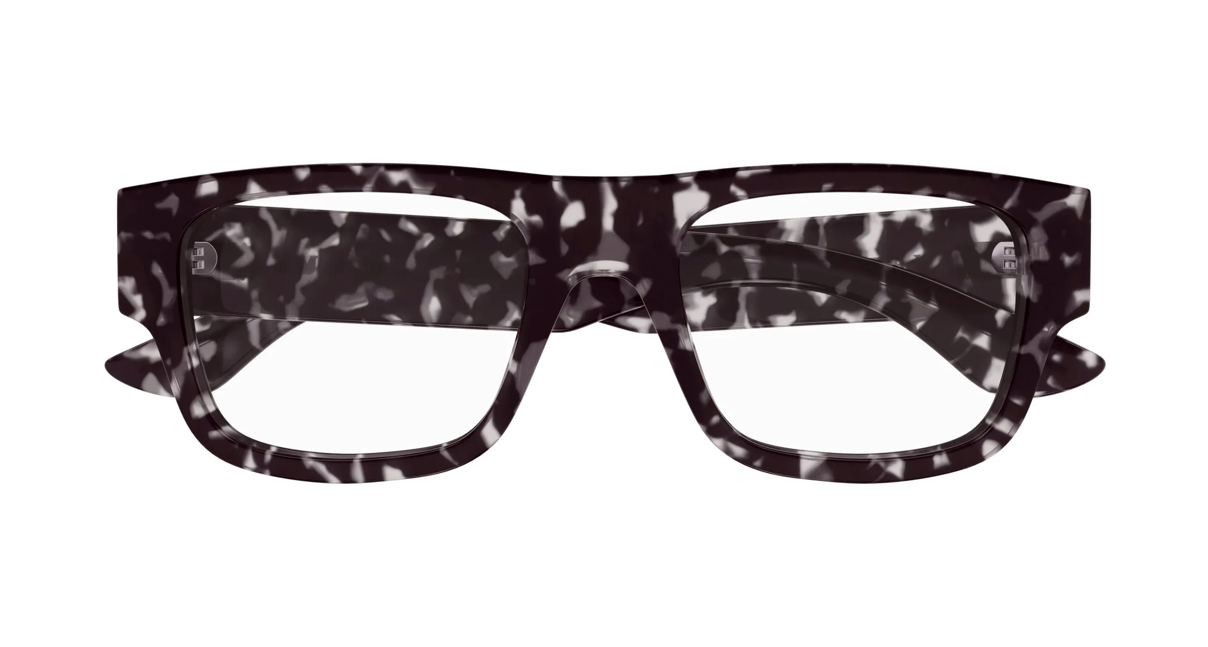 Alexander McQueen AM0511O 002 Montature da vista Acetato Havana Trasparente Squadrata - immagine 2