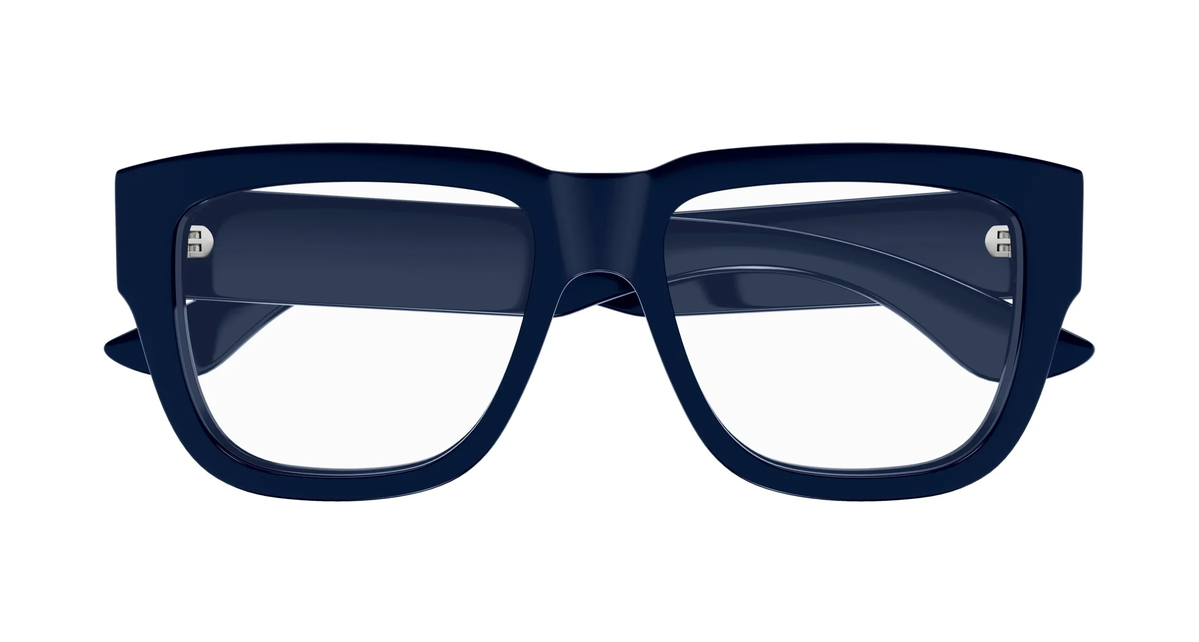 Alexander McQueen AM0510O 003 Montature da vista Acetato Blu Trasparente Squadrata - immagine 2