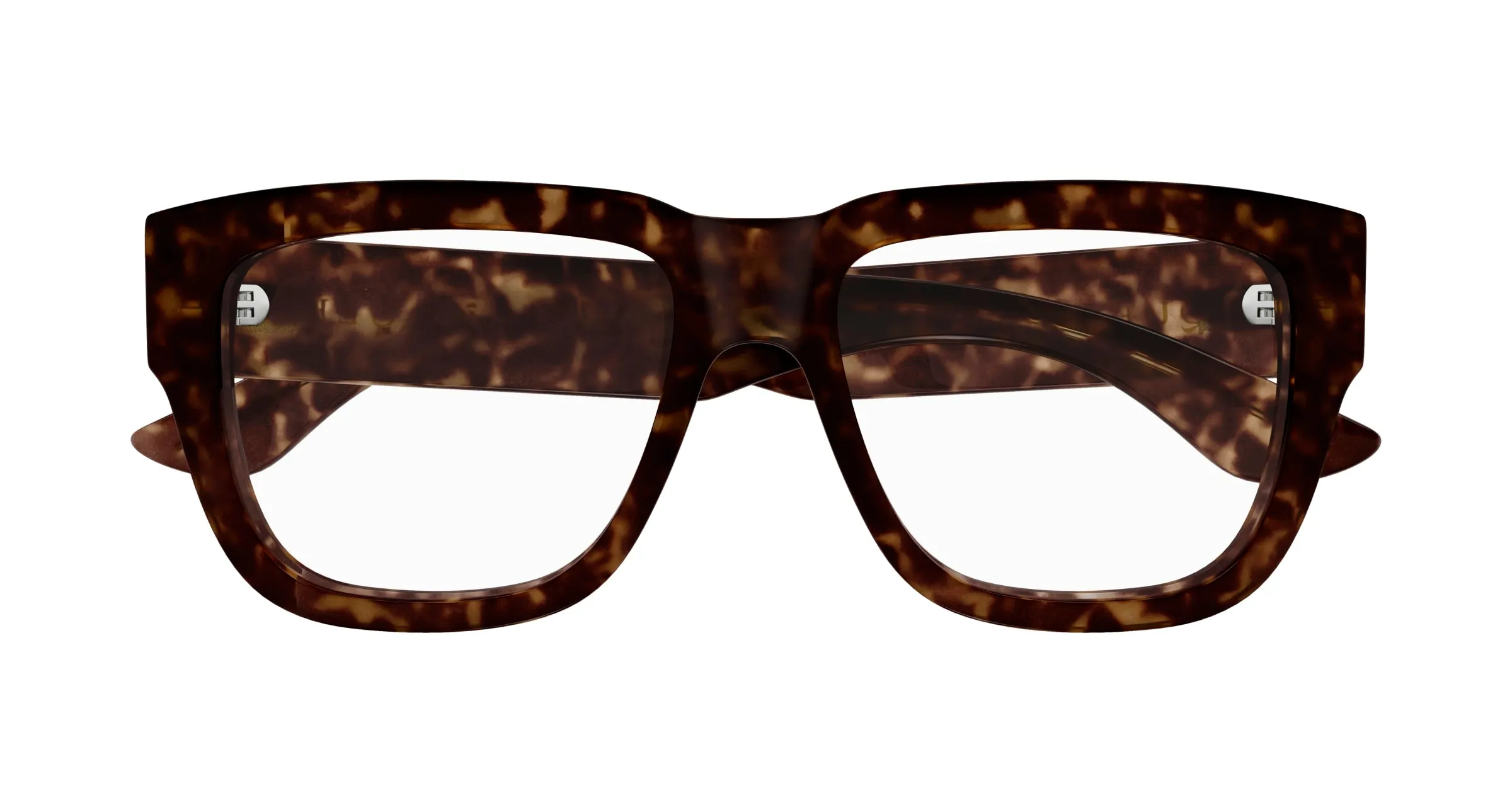 Alexander McQueen AM0510O 002 Montature da vista Acetato Havana Trasparente Squadrata - immagine 2