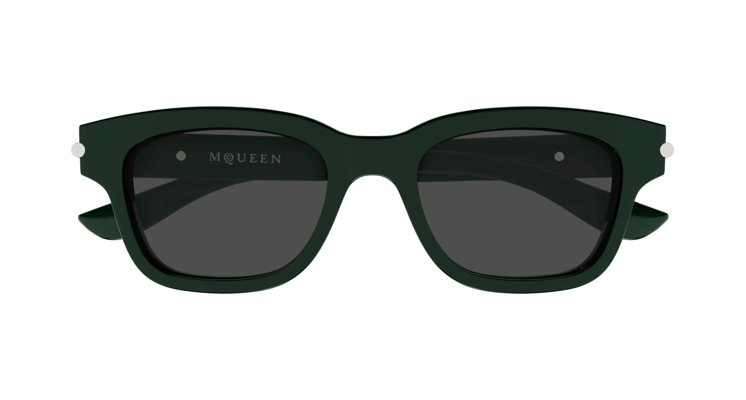 Alexander McQueen AM0497S 004 Occhiali da sole Acetato Verde Grigio Squadrata - immagine 2