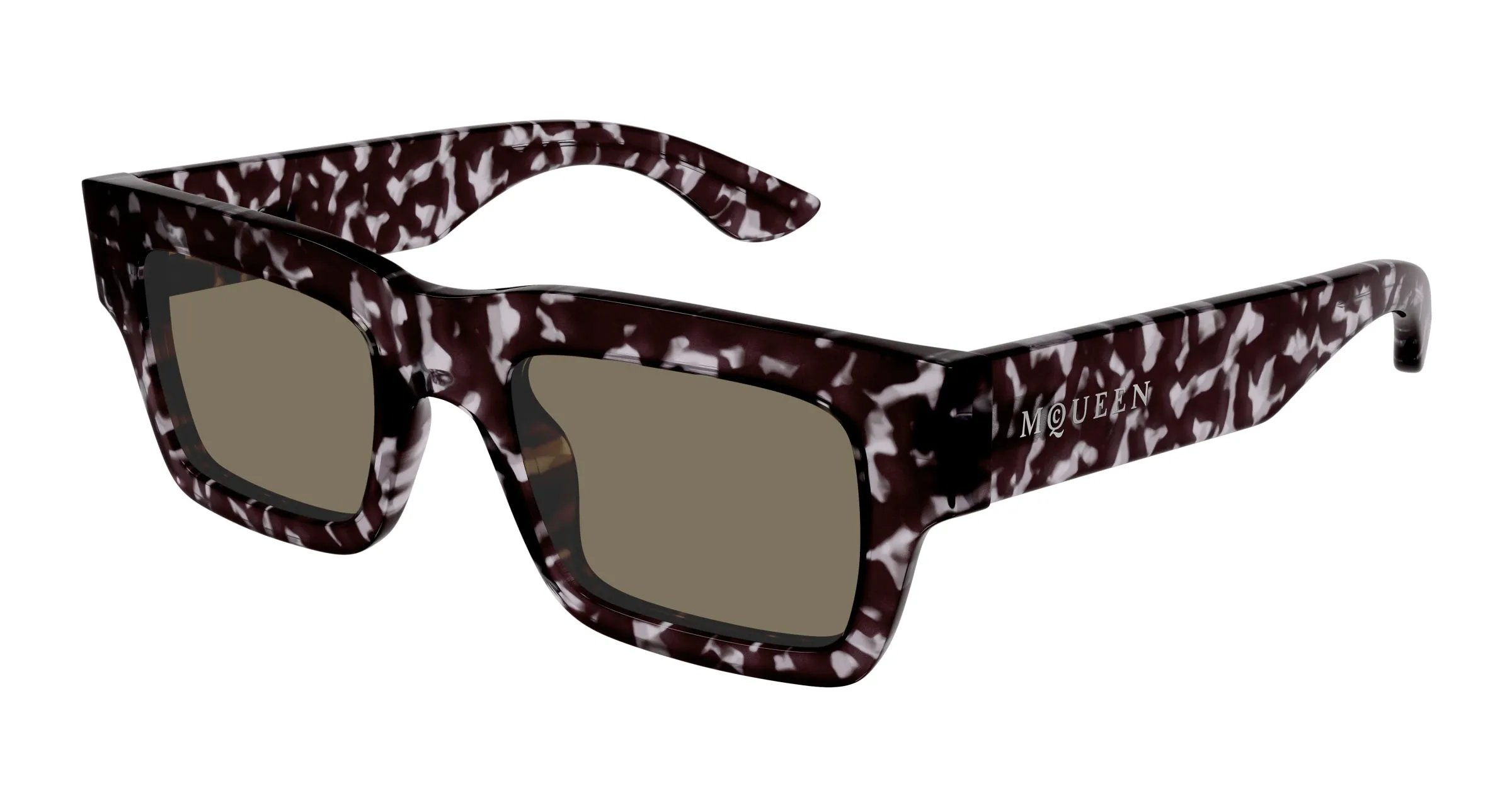 Alexander McQueen AM0508S 002 Occhiali da sole Acetato Havana Marrone Cat Eye - immagine 1