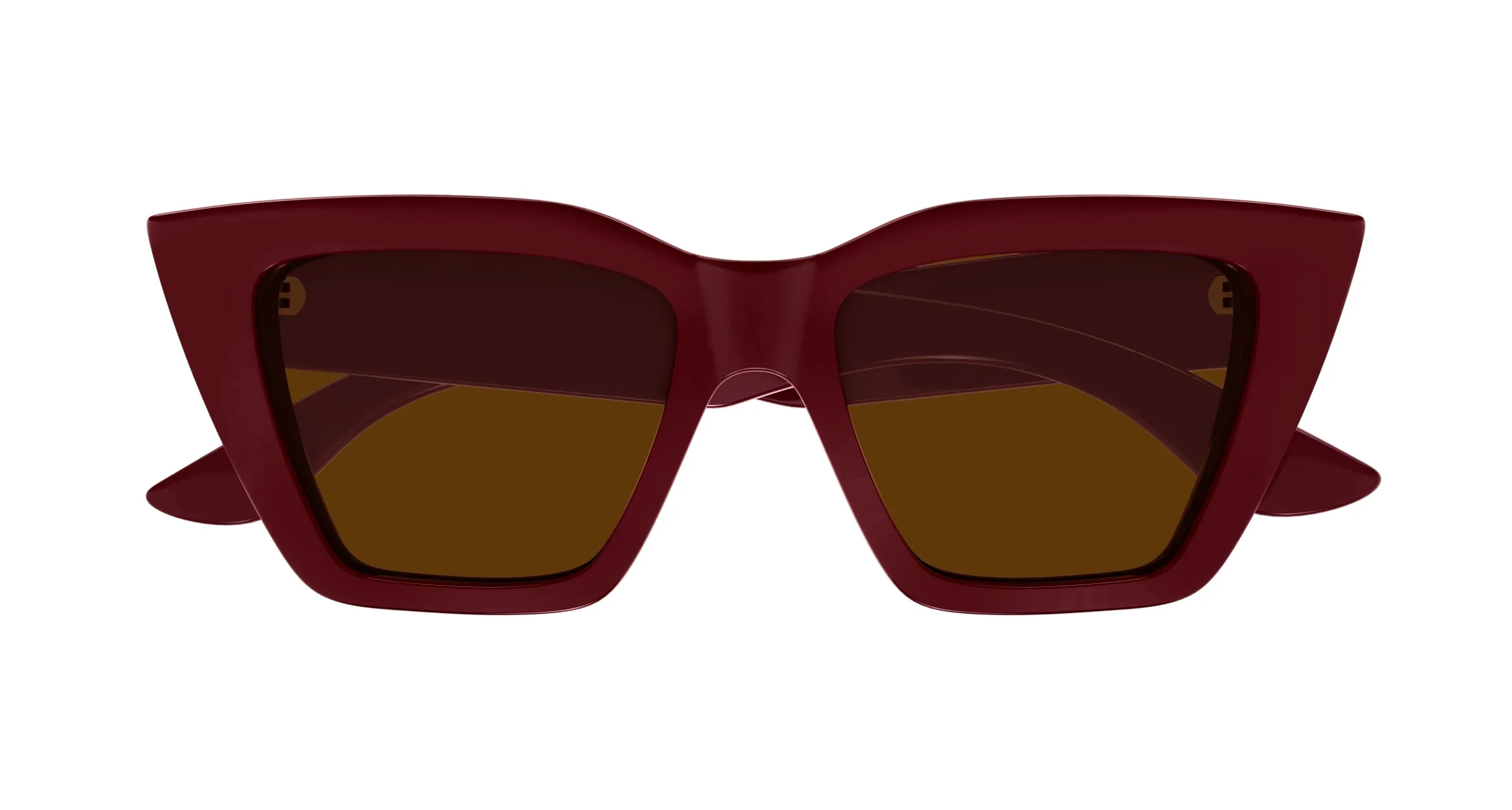 Alexander McQueen AM0507S 003 Occhiali da sole Acetato Bordeaux Marrone Cat Eye - immagine 2