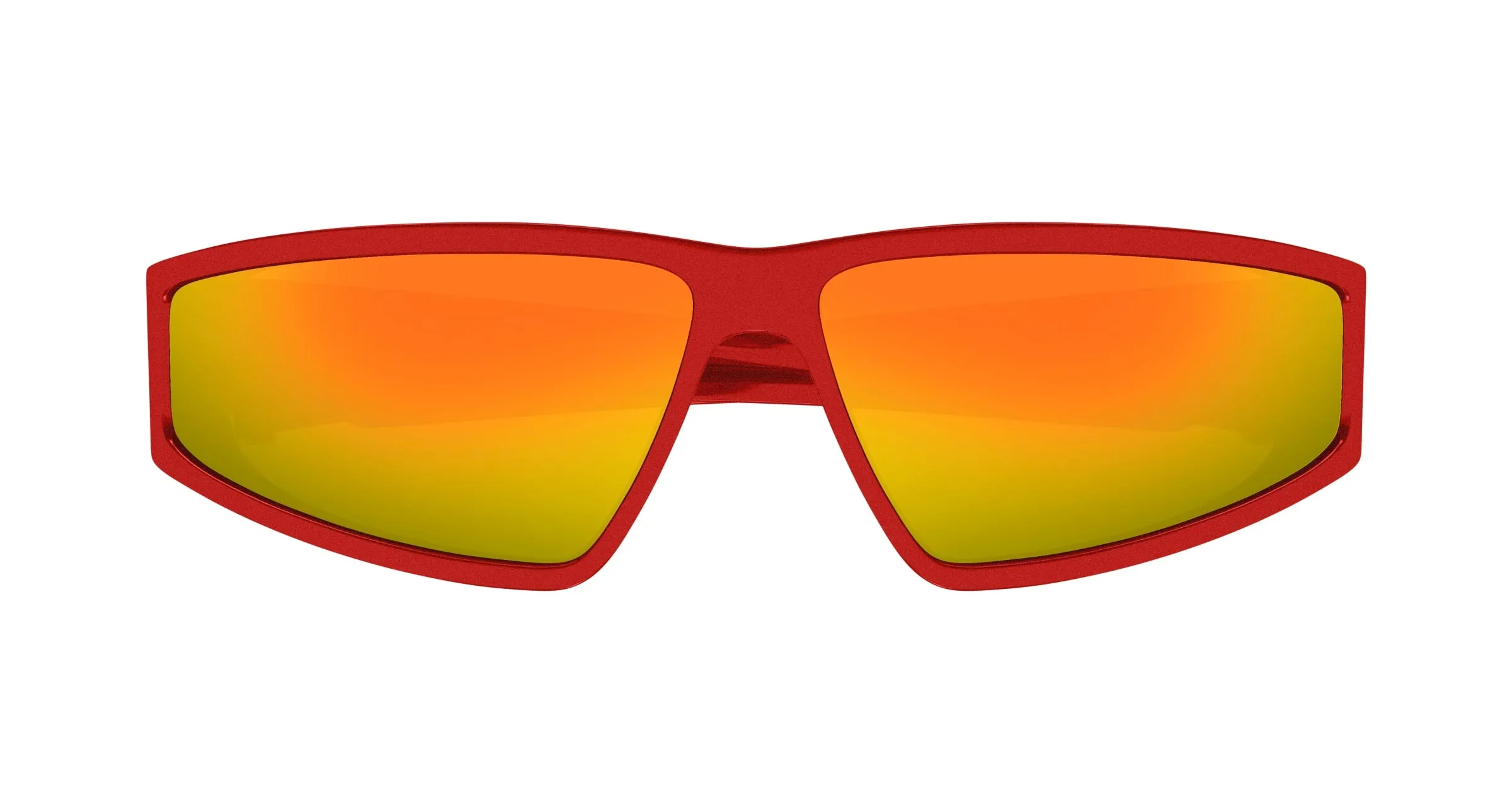 Alexander McQueen AM0490S 008 Occhiali da sole Bio-iniettato Rosso Arancione Geometrica - immagine 2