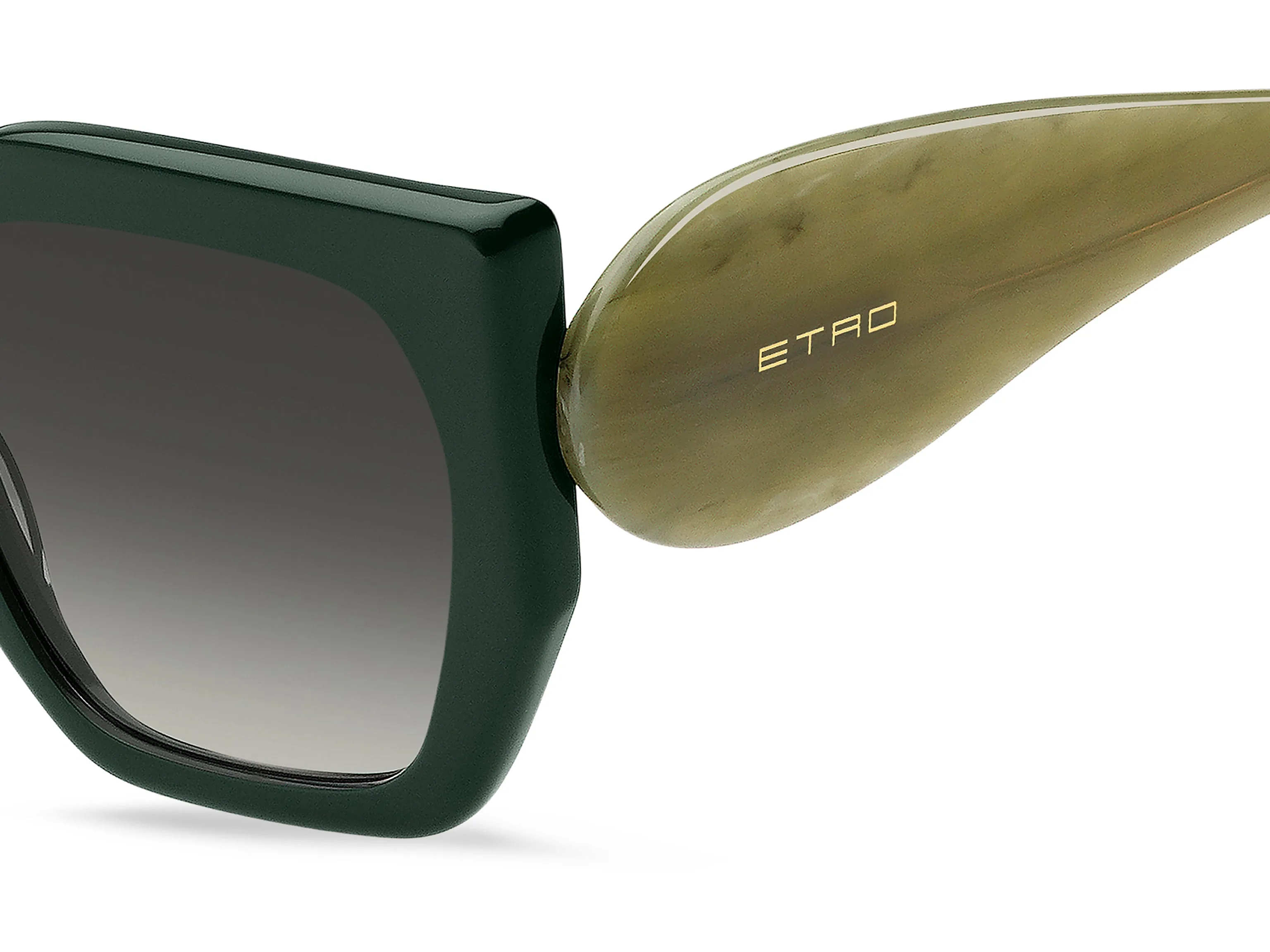 ETRO ETRO 0054/S 1ED/9O Occhiali da sole Acetato Verde Grigio Squadrata Normale Sfumato - immagine 3
