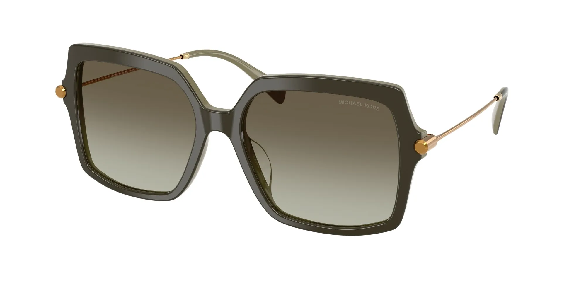Michael Kors MK2247U QUOGUE 40193M Occhiali da sole Acetato Verde Verde Squadrata Normale Sfumato - immagine 1