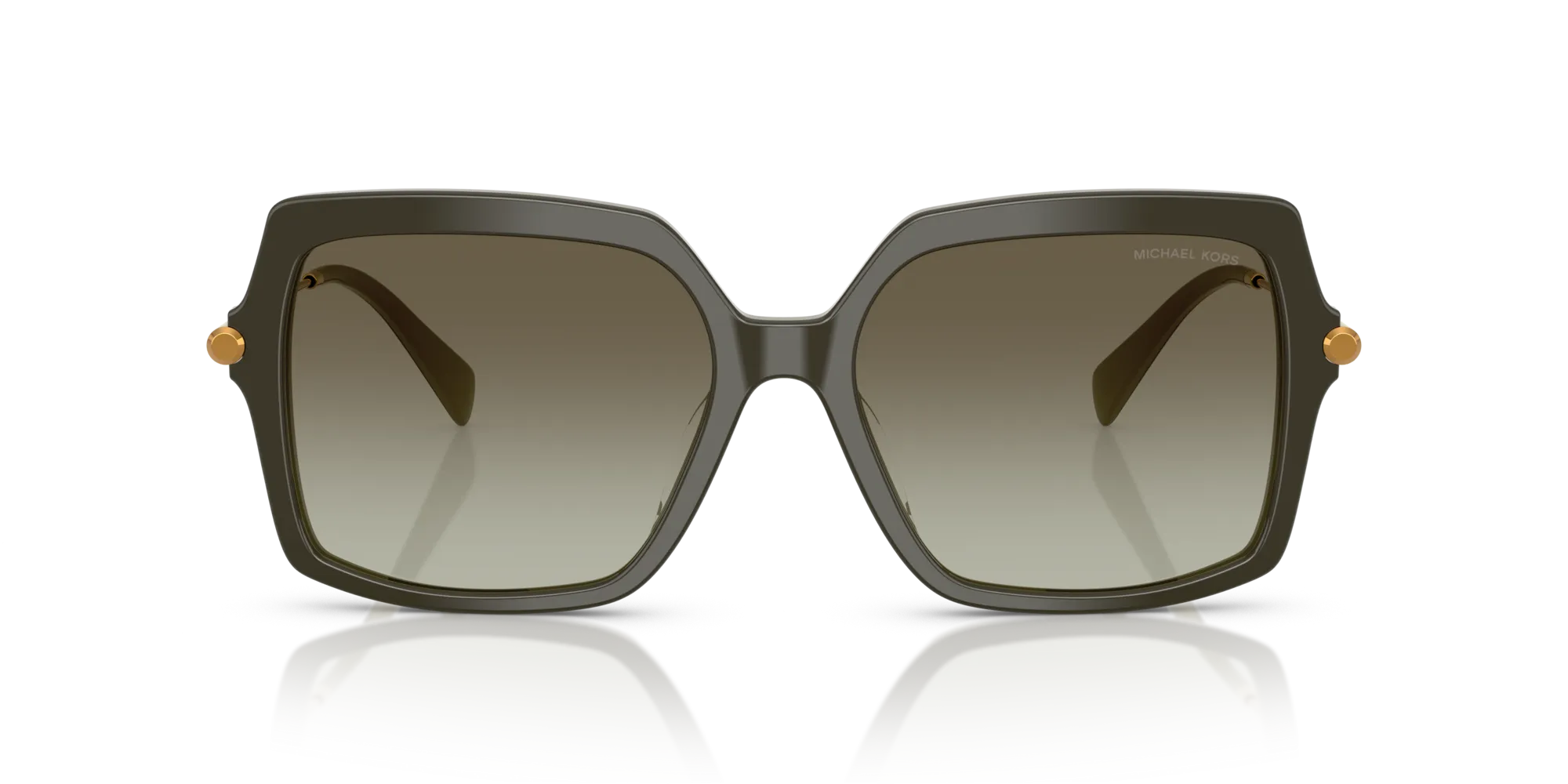 Michael Kors MK2247U QUOGUE 40193M Occhiali da sole Acetato Verde Verde Squadrata Normale Sfumato - immagine 3