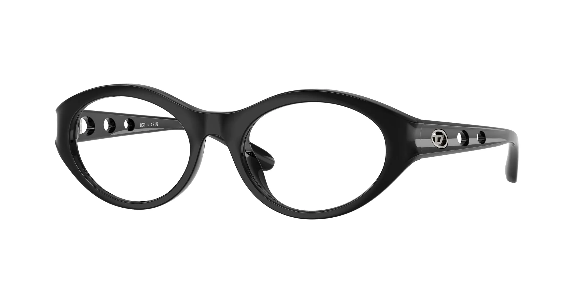 DIESEL DL6002U 2001 Montature da vista Iniettato Nero Rotonda Normale - immagine 1