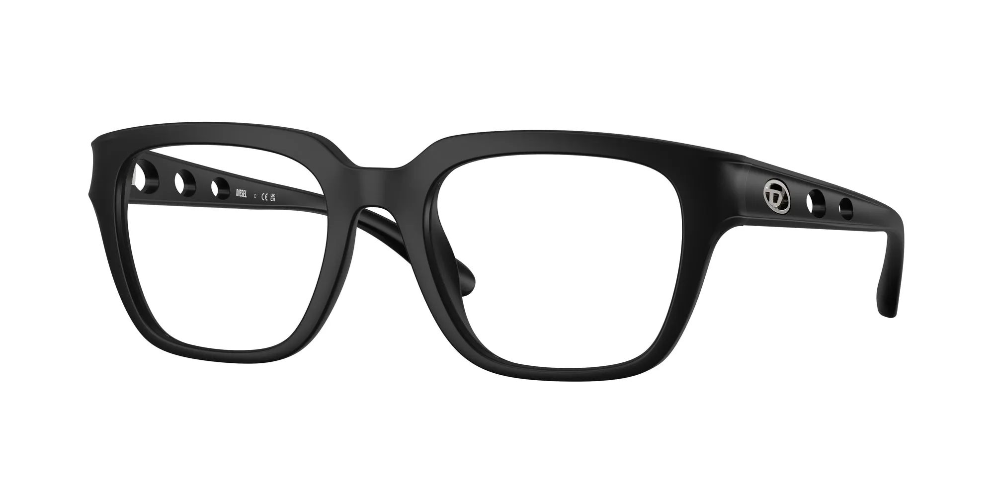 DIESEL DL6001U 2002 Montature da vista Iniettato Nero Squadrata Normale - immagine 1