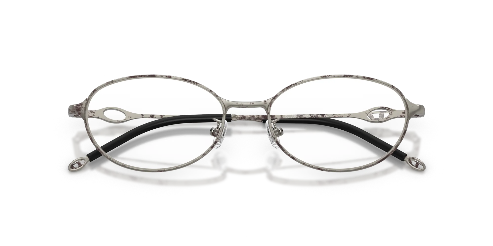 DIESEL DL5004D 1028 Montature da vista Metallo Argento Rotonda Normale - immagine 2