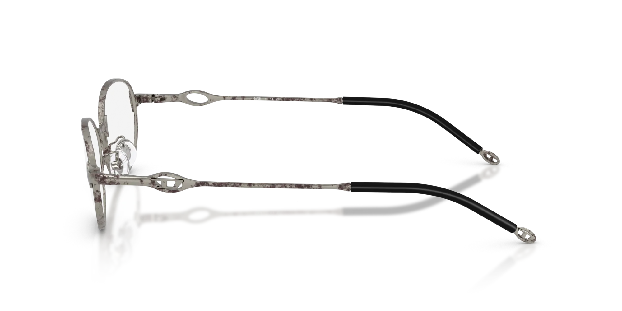 DIESEL DL5004D 1028 Montature da vista Metallo Argento Rotonda Normale - immagine 4