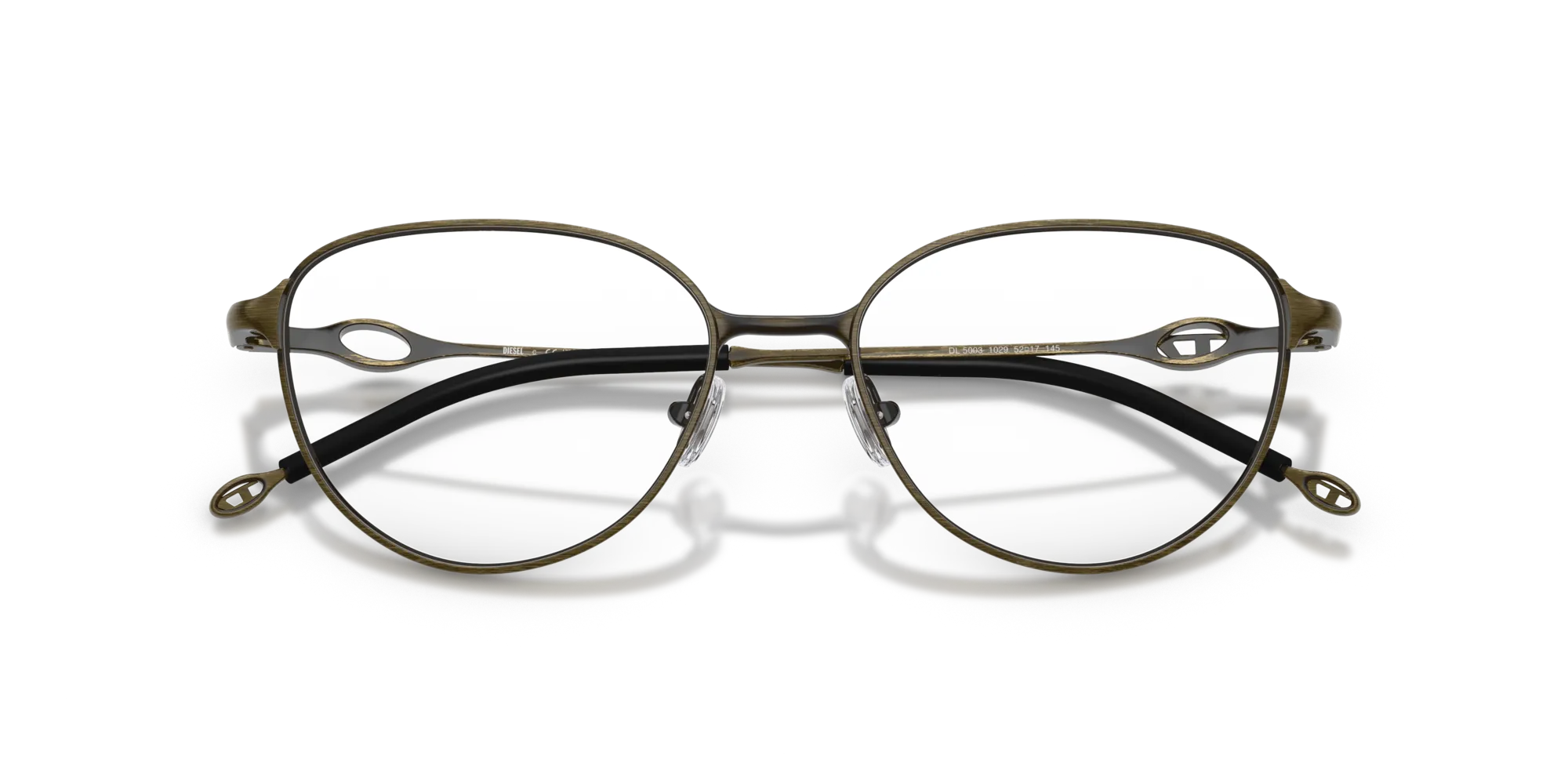 DIESEL DL5003 1029 Montature da vista Metallo Verde Rotonda Normale - immagine 2
