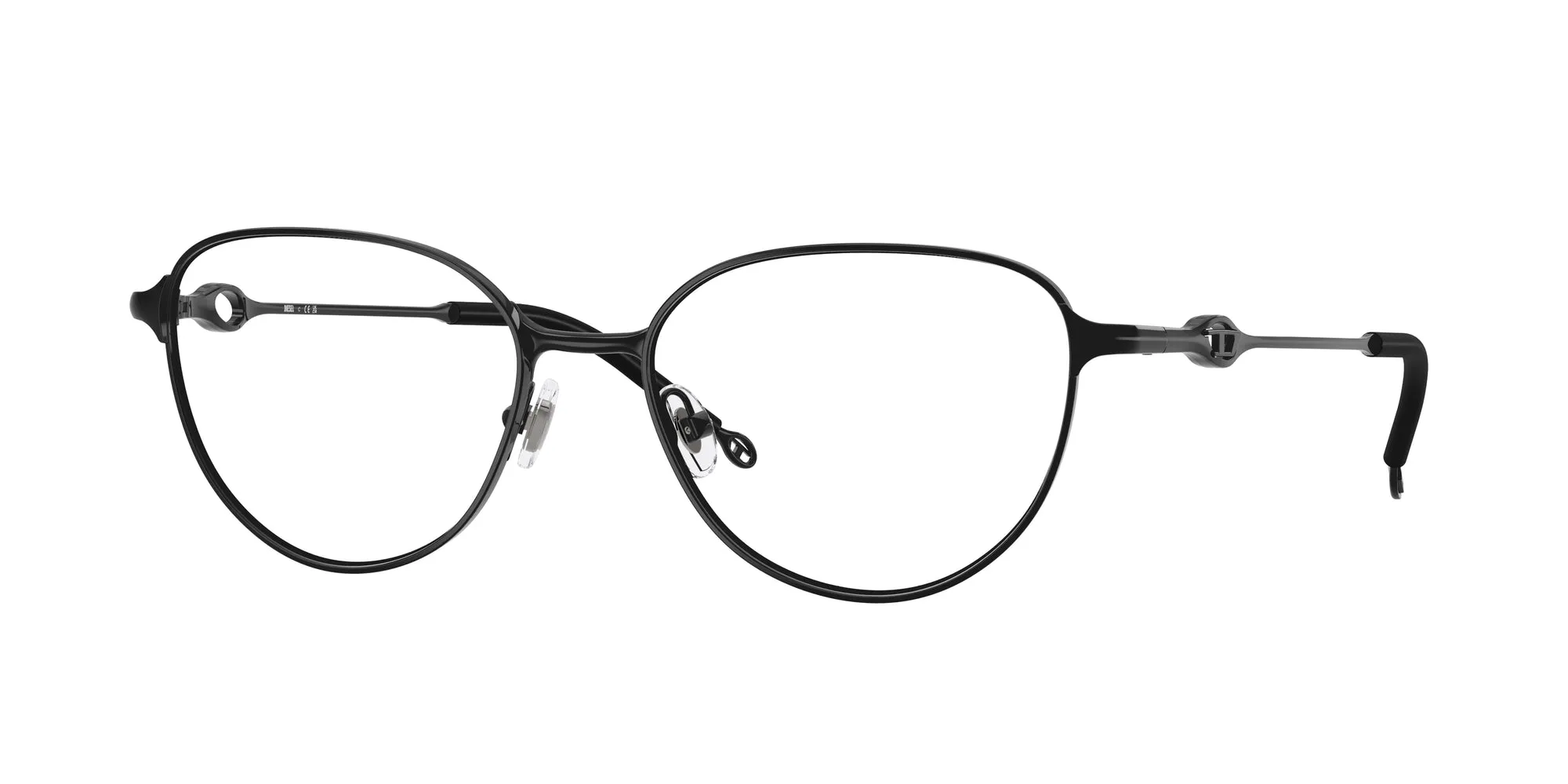 DIESEL DL5003 1002 Montature da vista Metallo Nero Rotonda Normale - immagine 1