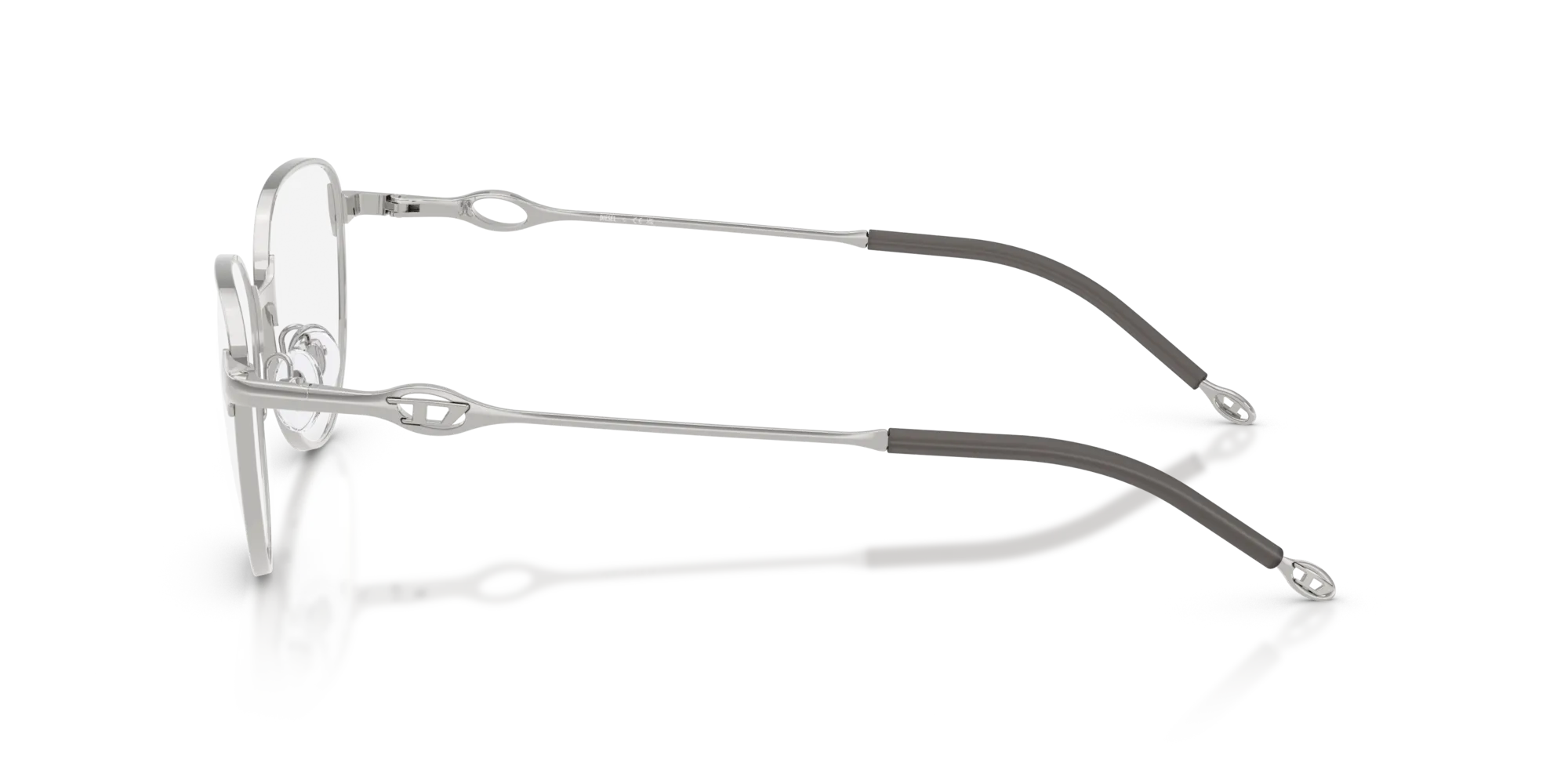 DIESEL DL5003 1001 Montature da vista Metallo Argento Rotonda Normale - immagine 4
