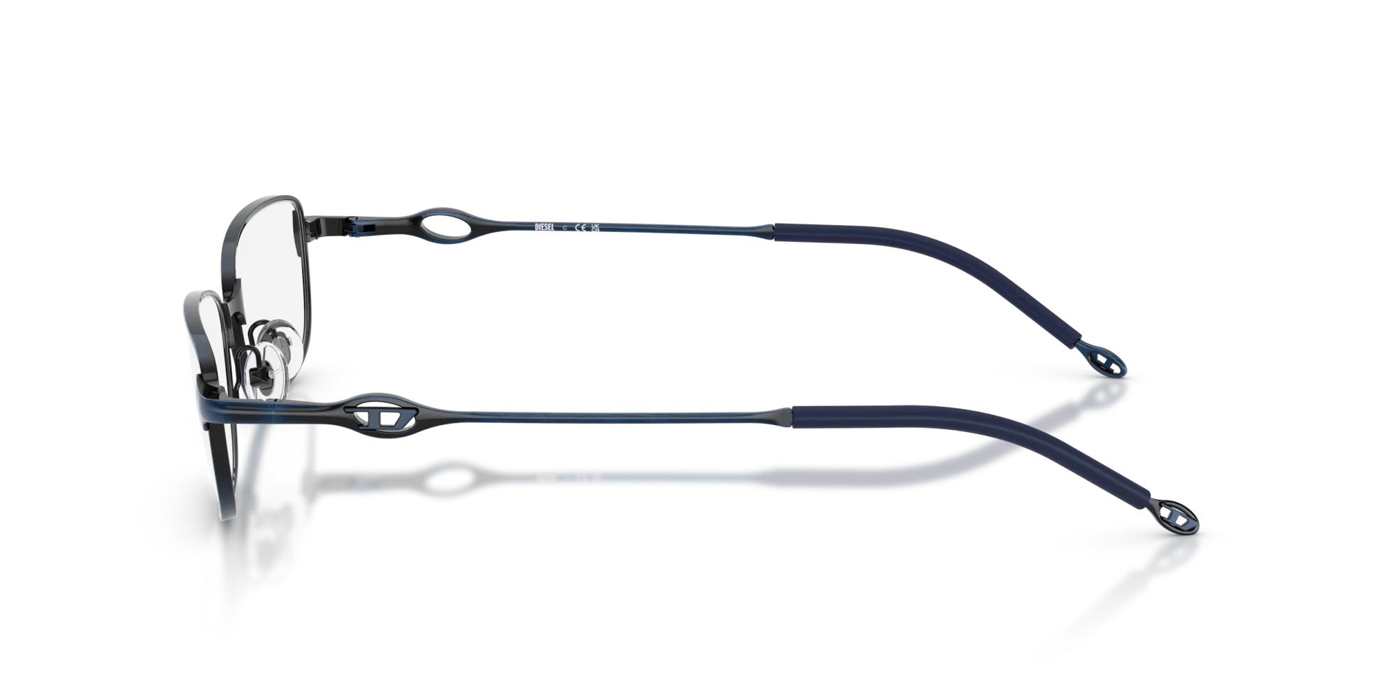 DIESEL DL5002 1024 Montature da vista Metallo Blu Squadrata Normale - immagine 4