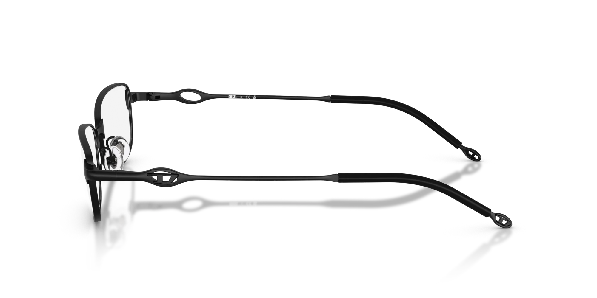 DIESEL DL5002 1008 Montature da vista Metallo Nero Squadrata Normale - immagine 4