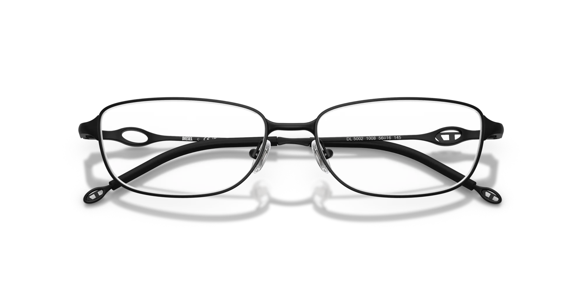 DIESEL DL5002 1008 Montature da vista Metallo Nero Squadrata Normale - immagine 2