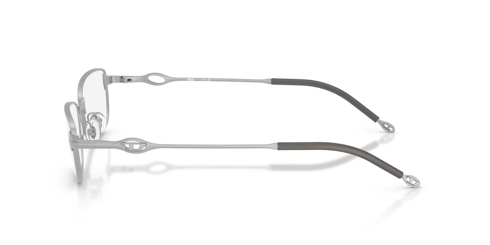 DIESEL DL5002 1007 Montature da vista Metallo Argento Squadrata Normale - immagine 4
