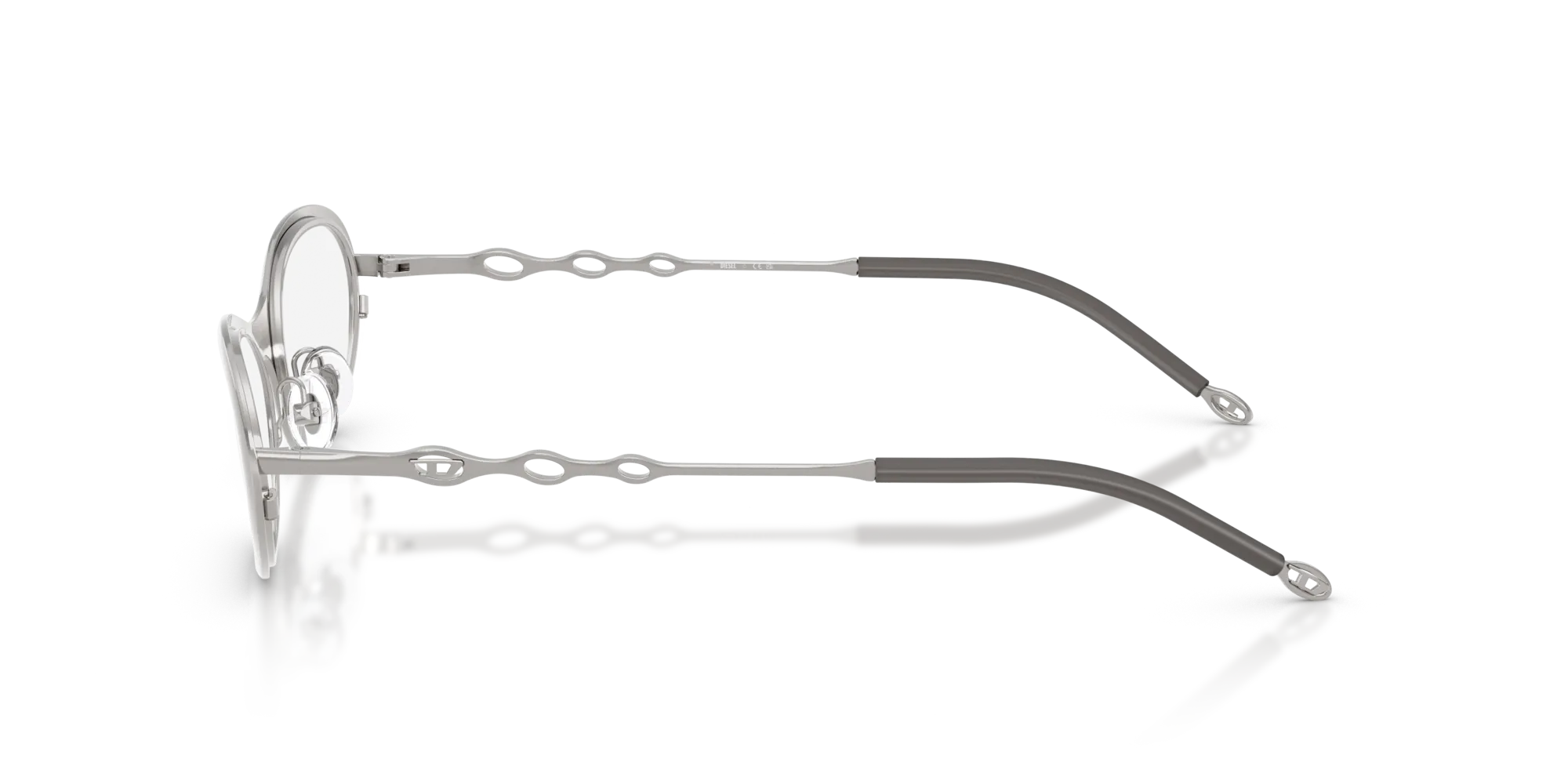DIESEL DL5001 1039 Montature da vista Metallo Grigio Rotonda Normale - immagine 4