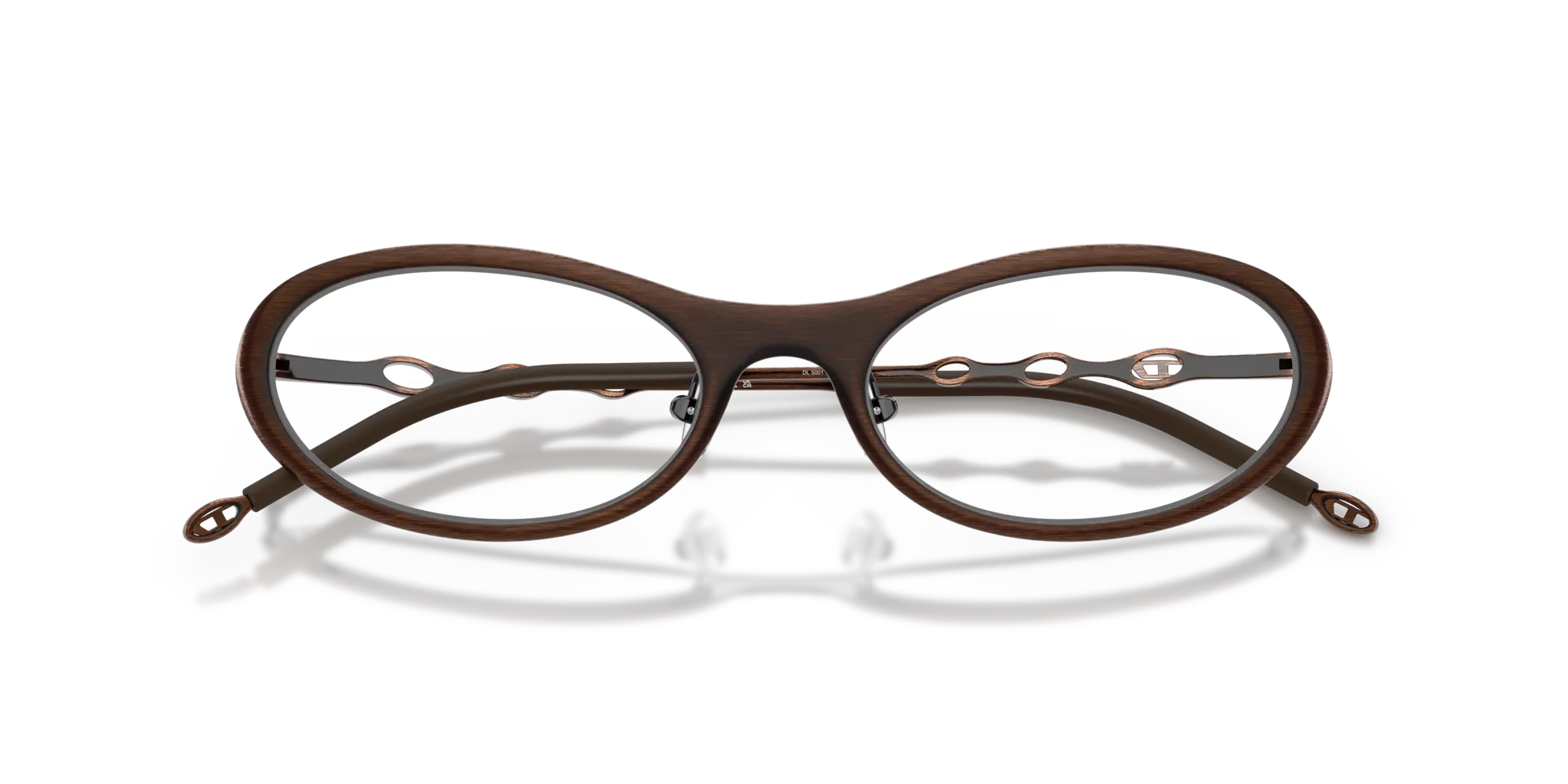 DIESEL DL5001 1025 Montature da vista Metallo Bronzo Rotonda Normale - immagine 2