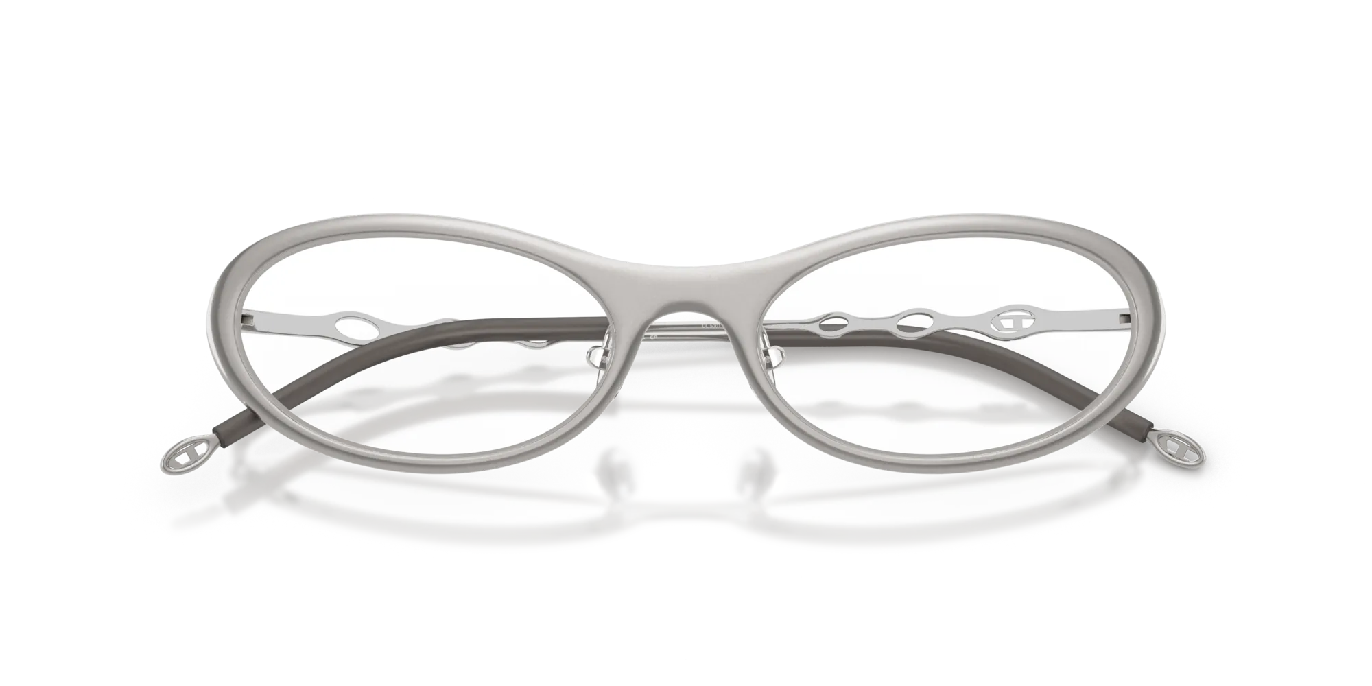 DIESEL DL5001 1014 Montature da vista Metallo Grigio Rotonda Normale - immagine 2