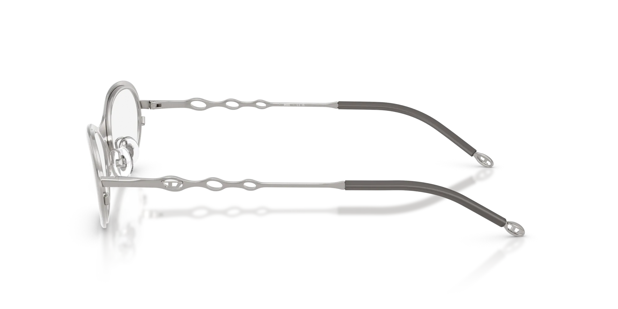 DIESEL DL5001 1014 Montature da vista Metallo Grigio Rotonda Normale - immagine 4