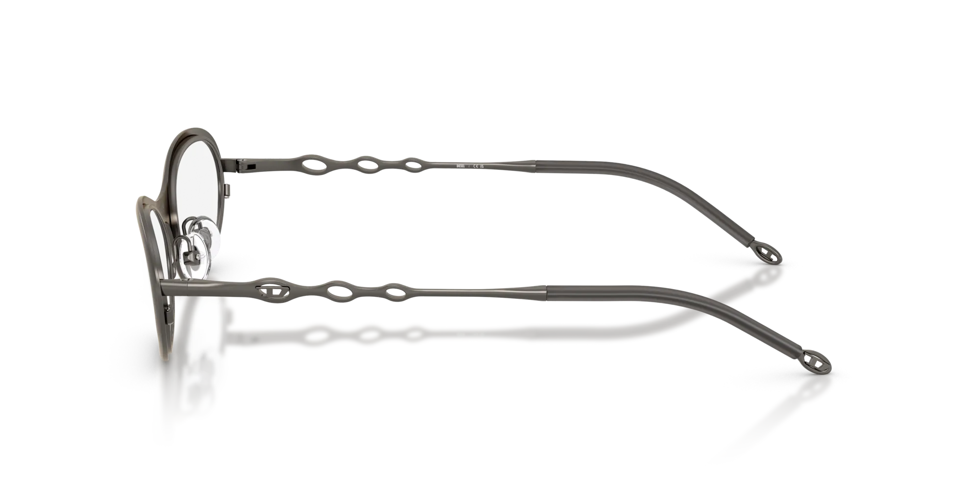 DIESEL DL5001 1009 Montature da vista Metallo Grigio Rotonda Normale - immagine 4