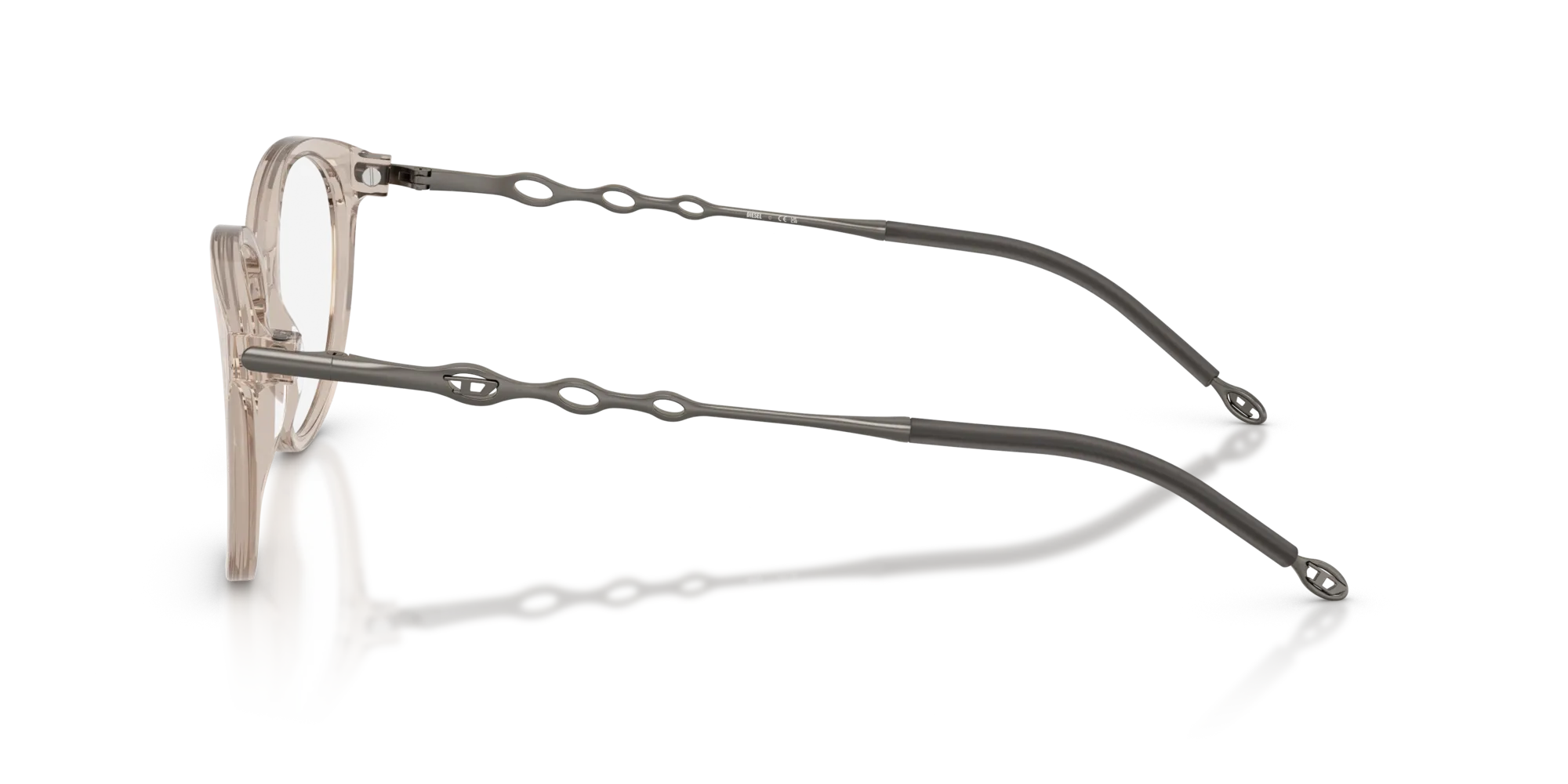 DIESEL DL4007 2007 Montature da vista Acetato Grigio Rotonda Normale - immagine 4