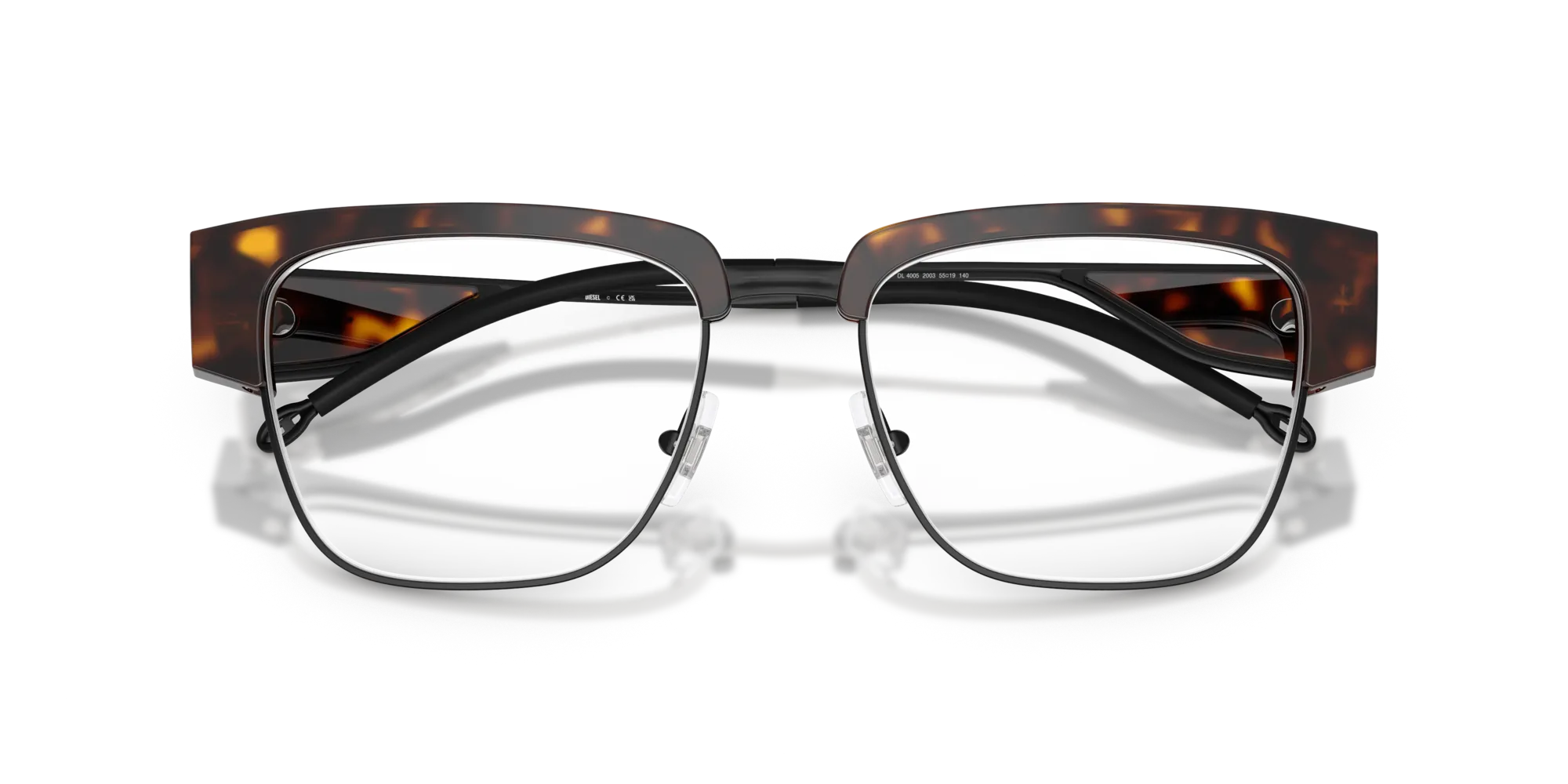 DIESEL DL4005 2003 Montature da vista Acetato Tartaruga Squadrata Normale - immagine 2