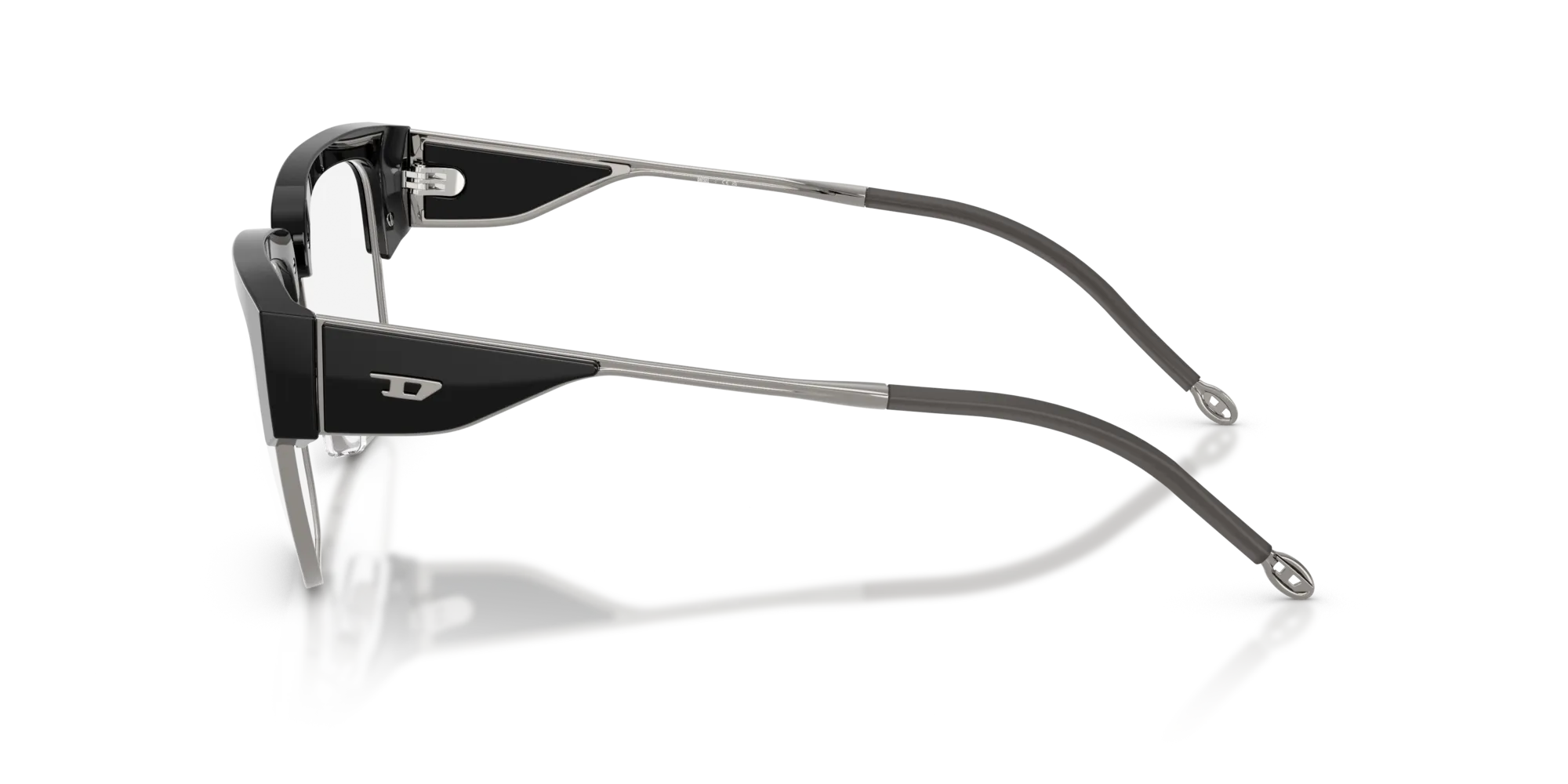 DIESEL DL4005 2001 Montature da vista Acetato Nero Squadrata Normale - immagine 4
