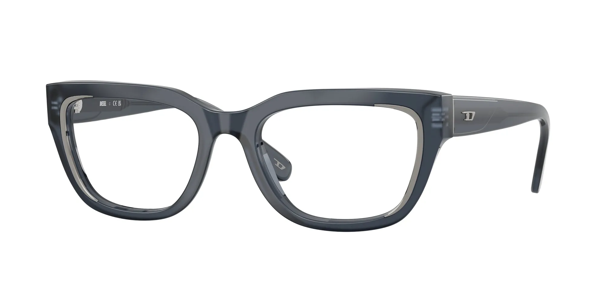 DIESEL DL4003 2018 Montature da vista Acetato Blu Squadrata Normale - immagine 1