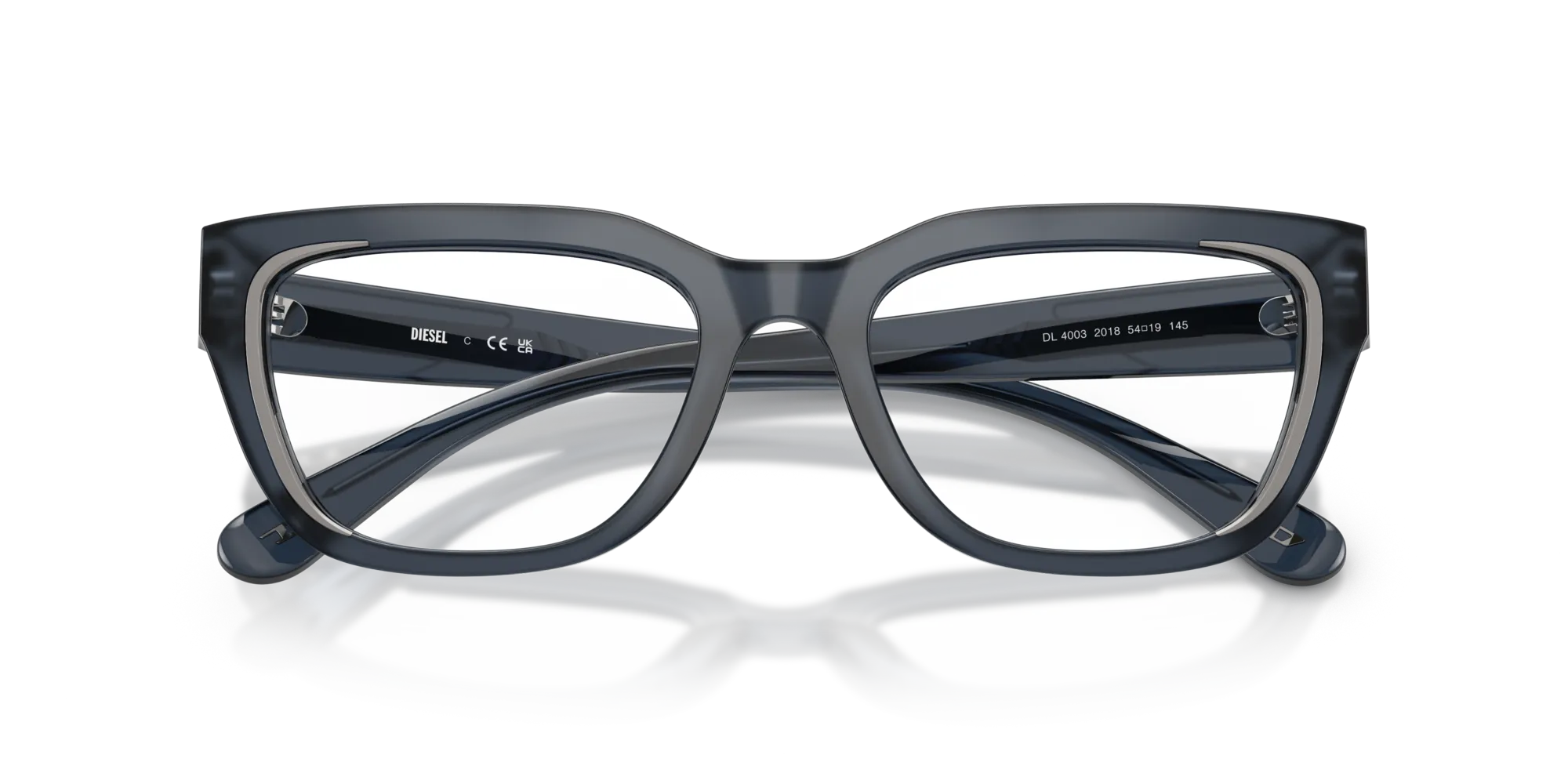 DIESEL DL4003 2018 Montature da vista Acetato Blu Squadrata Normale - immagine 2
