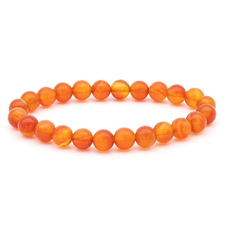 Bracciale in pietra naturale (agata rossa) - immagine 2