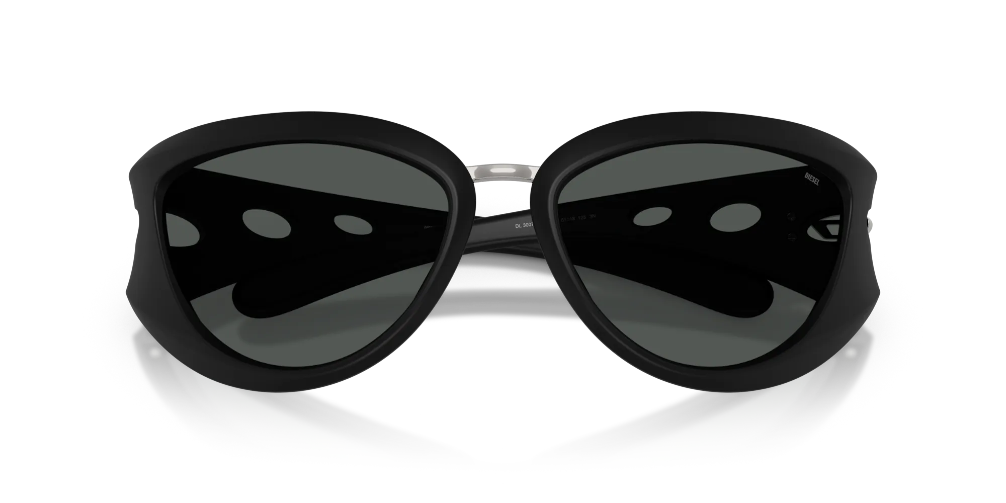 DIESEL DL3007U 200287 Occhiali da sole Iniettato Nero Grigio Cat Eye Normale - immagine 2