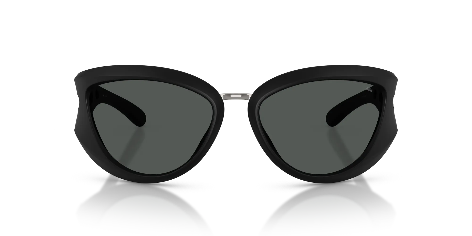 DIESEL DL3007U 200287 Occhiali da sole Iniettato Nero Grigio Cat Eye Normale - immagine 3