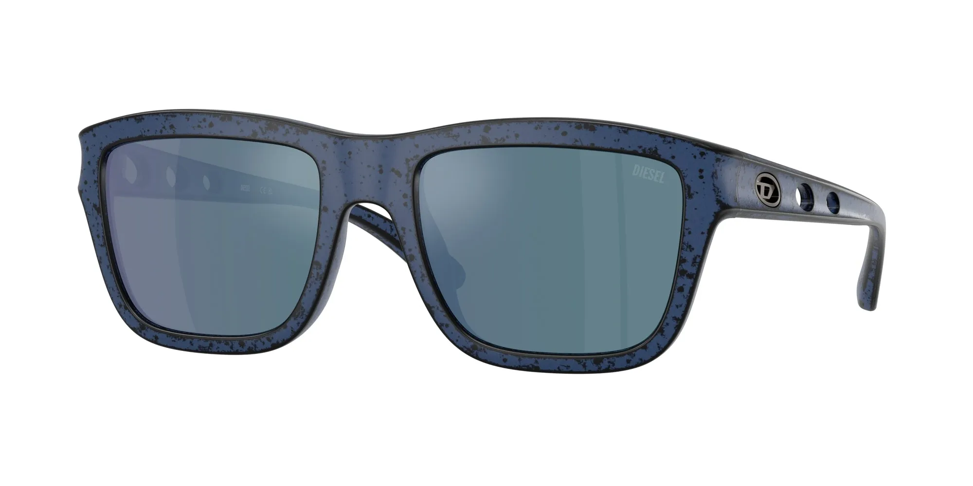DIESEL DL3006U 201425 Occhiali da sole Iniettato Blu Blu Squadrata Specchiate - immagine 1