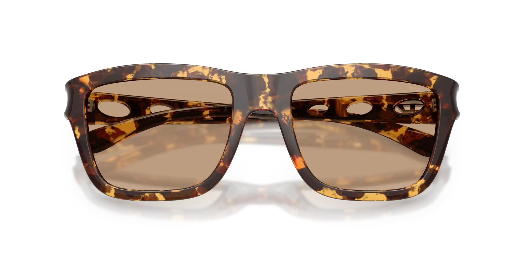 DIESEL DL3006U 201363 Occhiali da sole Iniettato Tartaruga Marrone Squadrata Normale - immagine 2