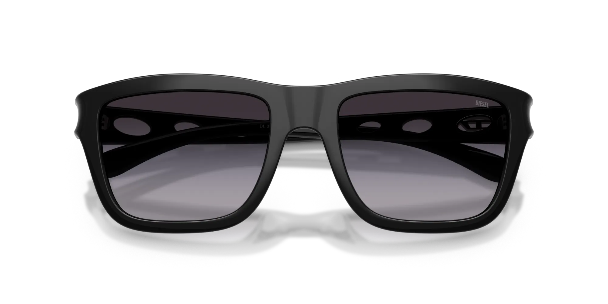 DIESEL DL3006U 20018G Occhiali da sole Iniettato Nero Grigio Squadrata Normale Sfumato - immagine 2