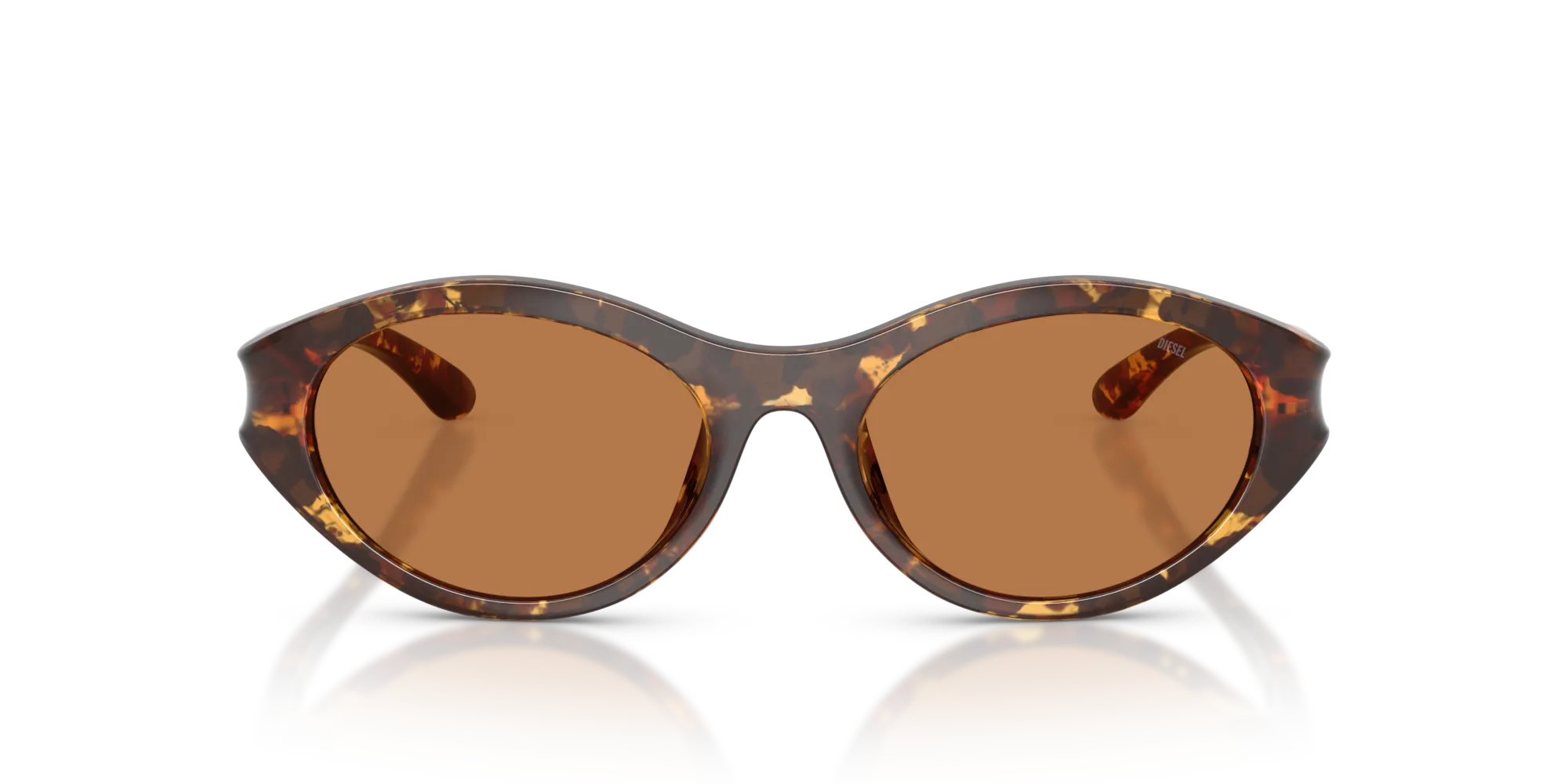 DIESEL DL3005U 201373 Occhiali da sole Iniettato Tartaruga Marrone Rotonda Normale - immagine 3