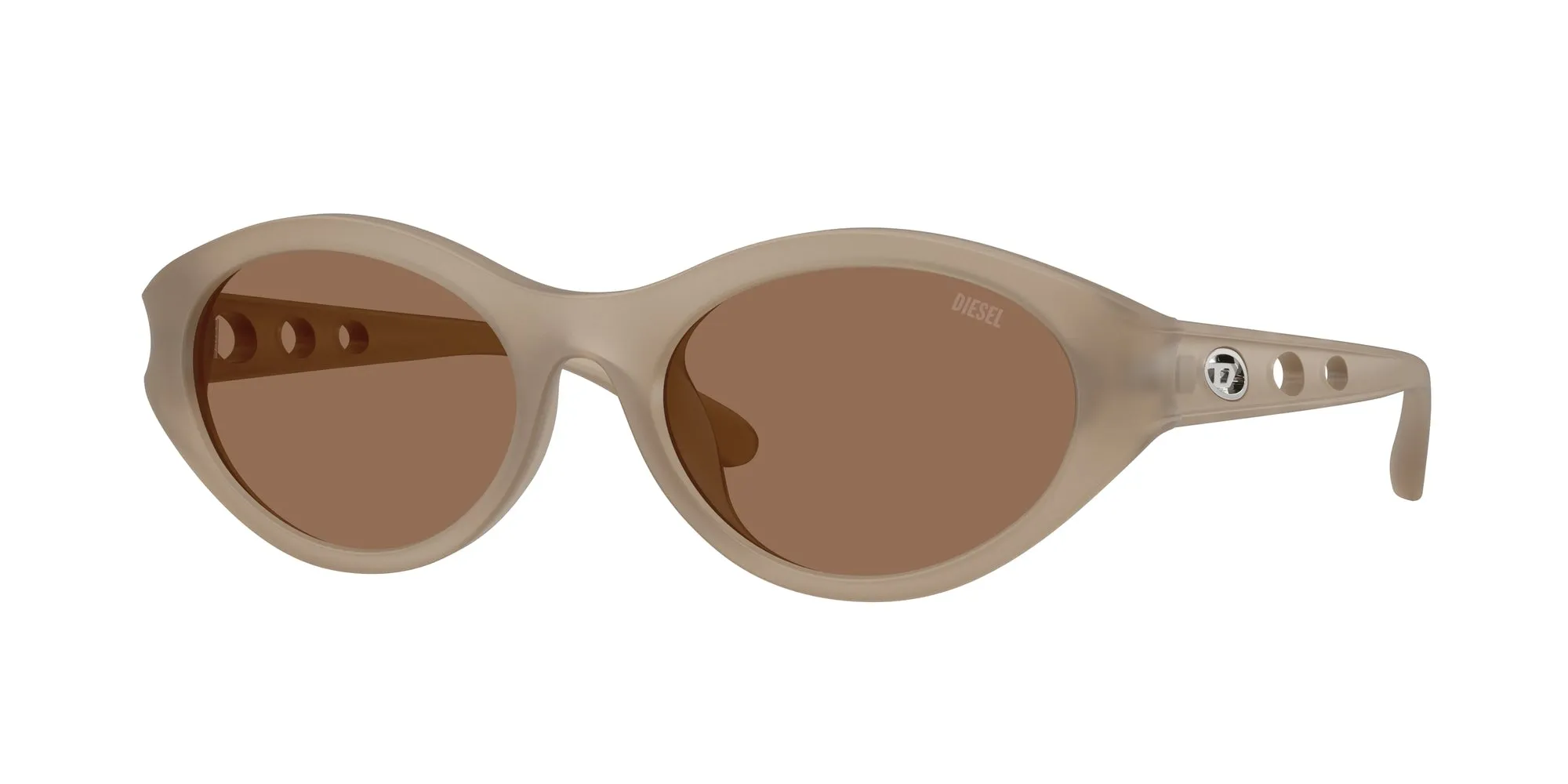 DIESEL DL3005U 201273 Occhiali da sole Iniettato Grigio Marrone Rotonda Normale - immagine 1