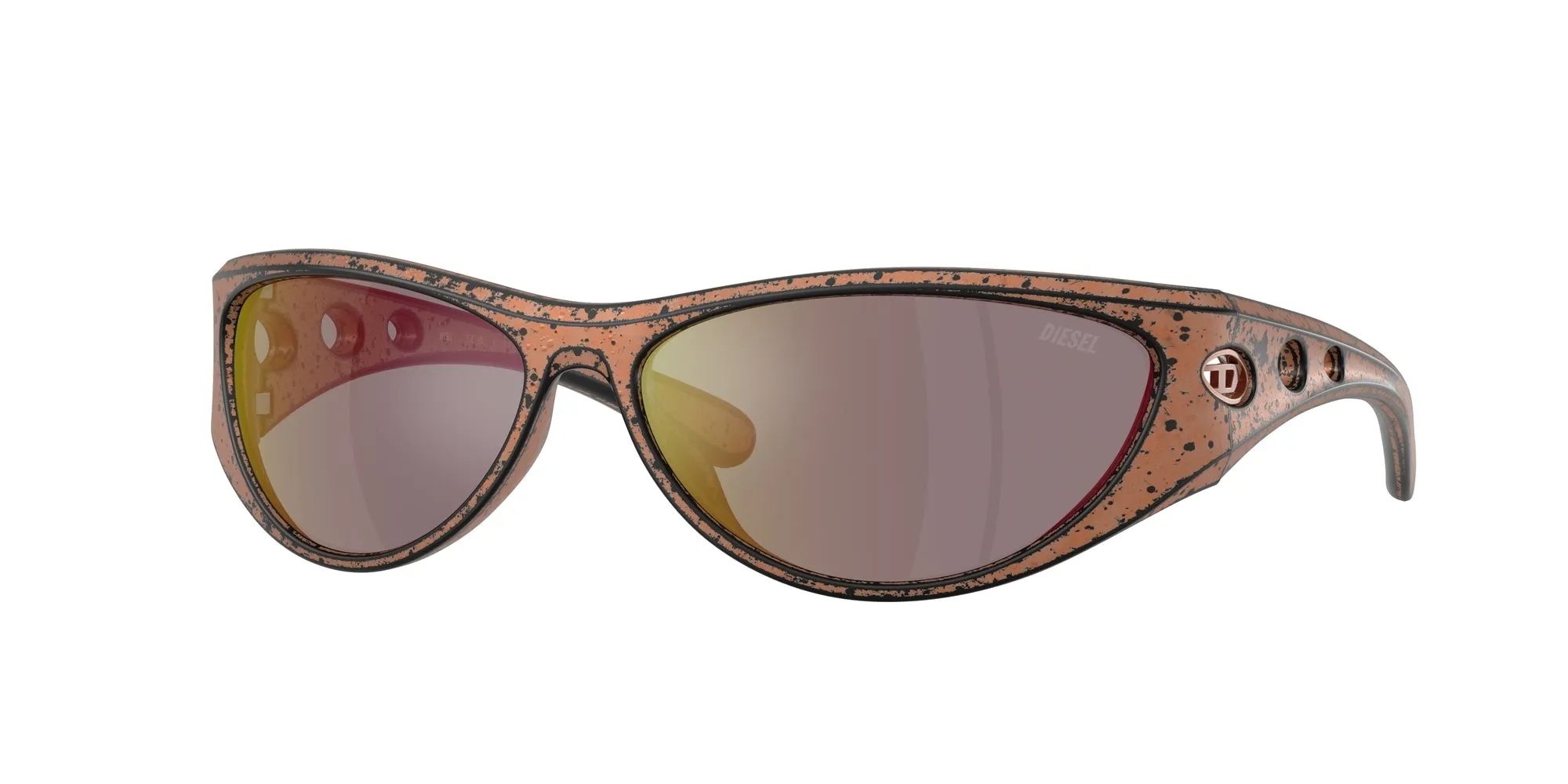 DIESEL DL3004U 20114Z Occhiali da sole Iniettato Bronzo Rame Cat Eye Normale - immagine 1