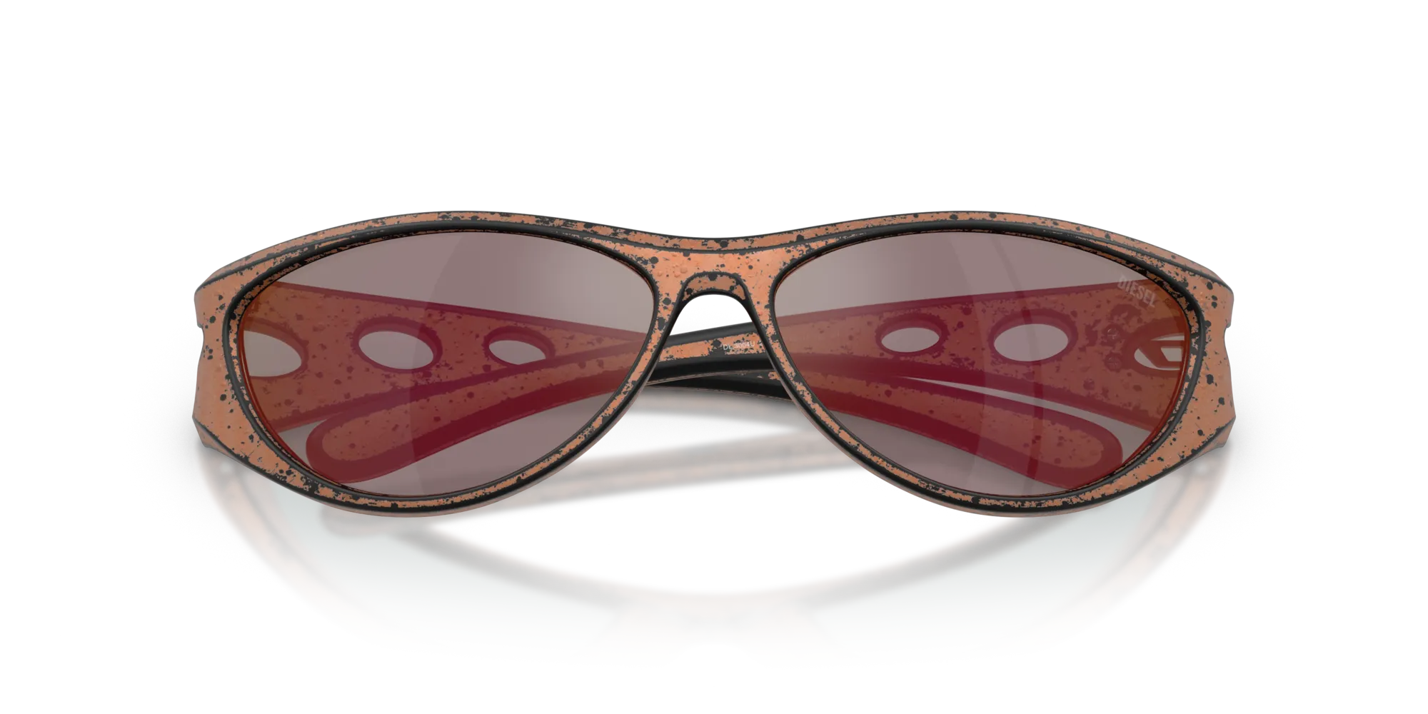 DIESEL DL3004U 20114Z Occhiali da sole Iniettato Bronzo Rame Cat Eye Normale - immagine 2