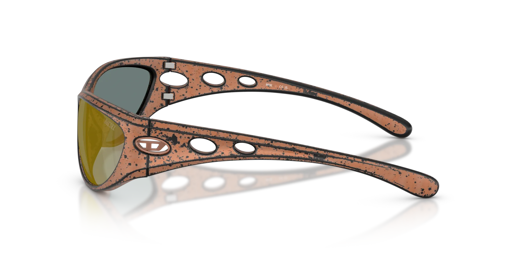 DIESEL DL3004U 20114Z Occhiali da sole Iniettato Bronzo Rame Cat Eye Normale - immagine 4