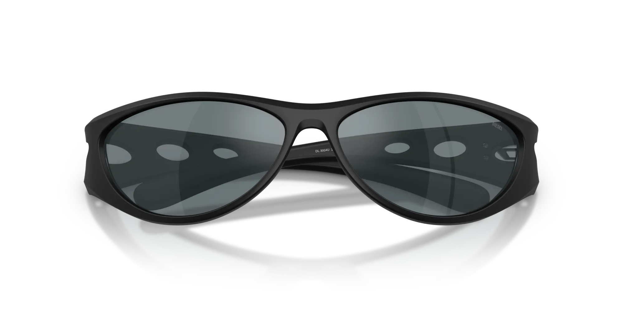 DIESEL DL3004U 20026G Occhiali da sole Iniettato Nero Nero Cat Eye Normale - immagine 2
