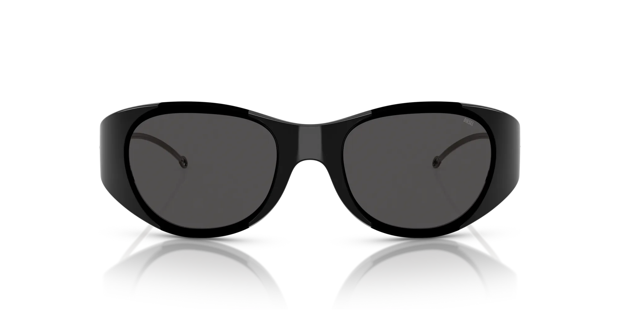 DIESEL DL3003 501/87 Occhiali da sole Iniettato Nero Grigio Rotonda Normale - immagine 3