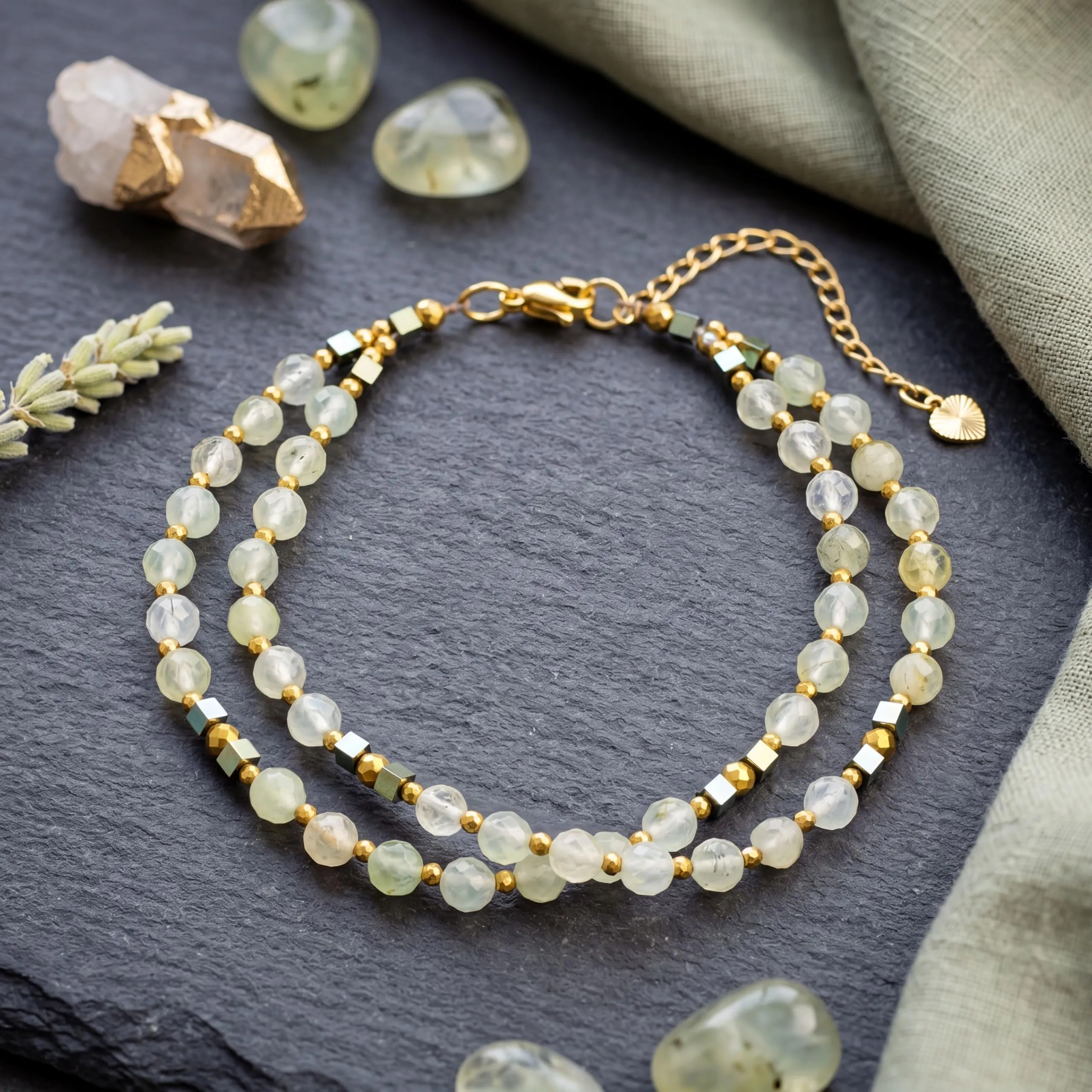 Farfume Bracciale Donna Chakra 4 mm Perline Bracciali, Cristalli Pietre Naturali Gioielli Regalo per le Donne (Uva) - immagine 2