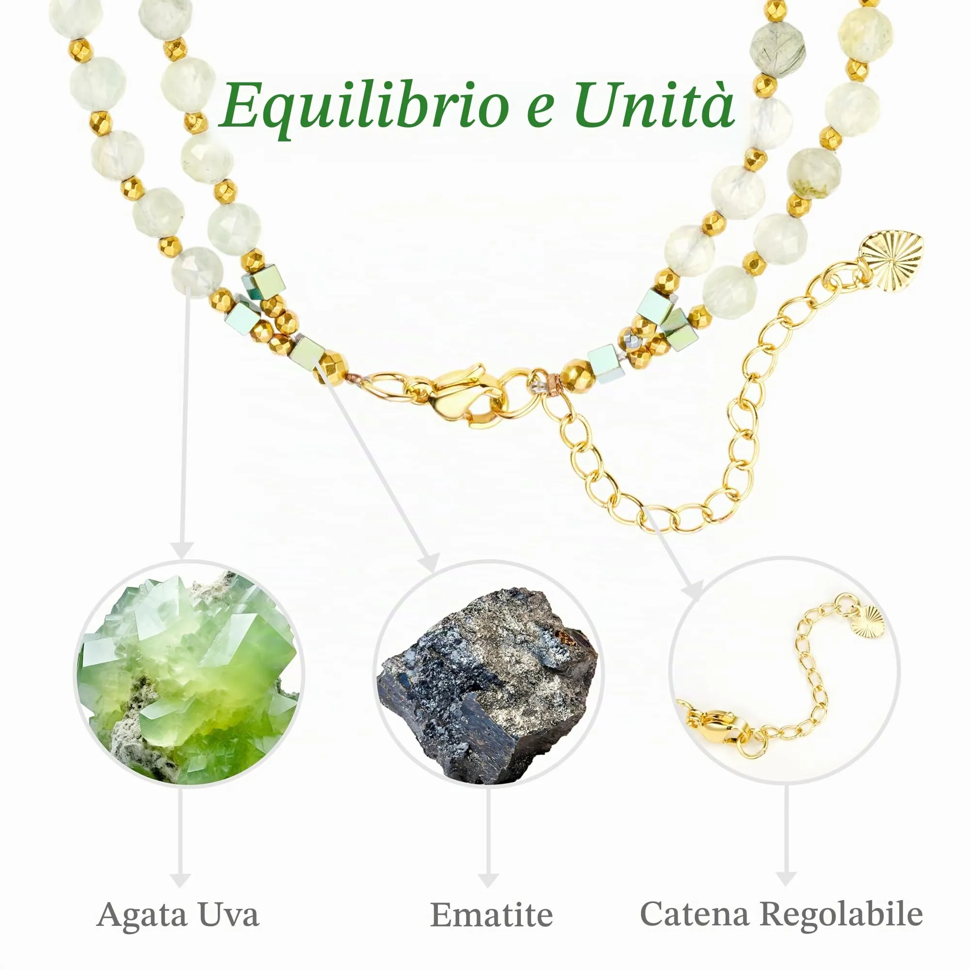 Farfume Bracciale Donna Chakra 4 mm Perline Bracciali, Cristalli Pietre Naturali Gioielli Regalo per le Donne (Uva) - immagine 5