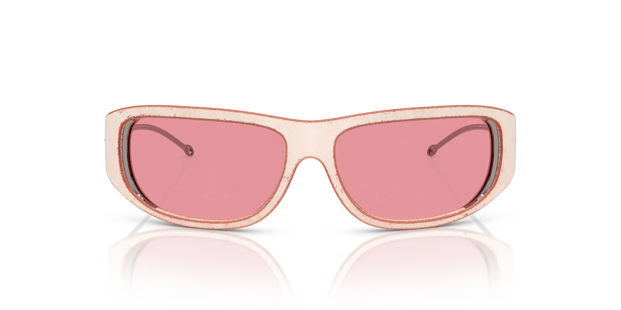 DIESEL DL3001 512/9L Occhiali da sole Iniettato Rosa Rosa Rotonda Specchiate - immagine 3