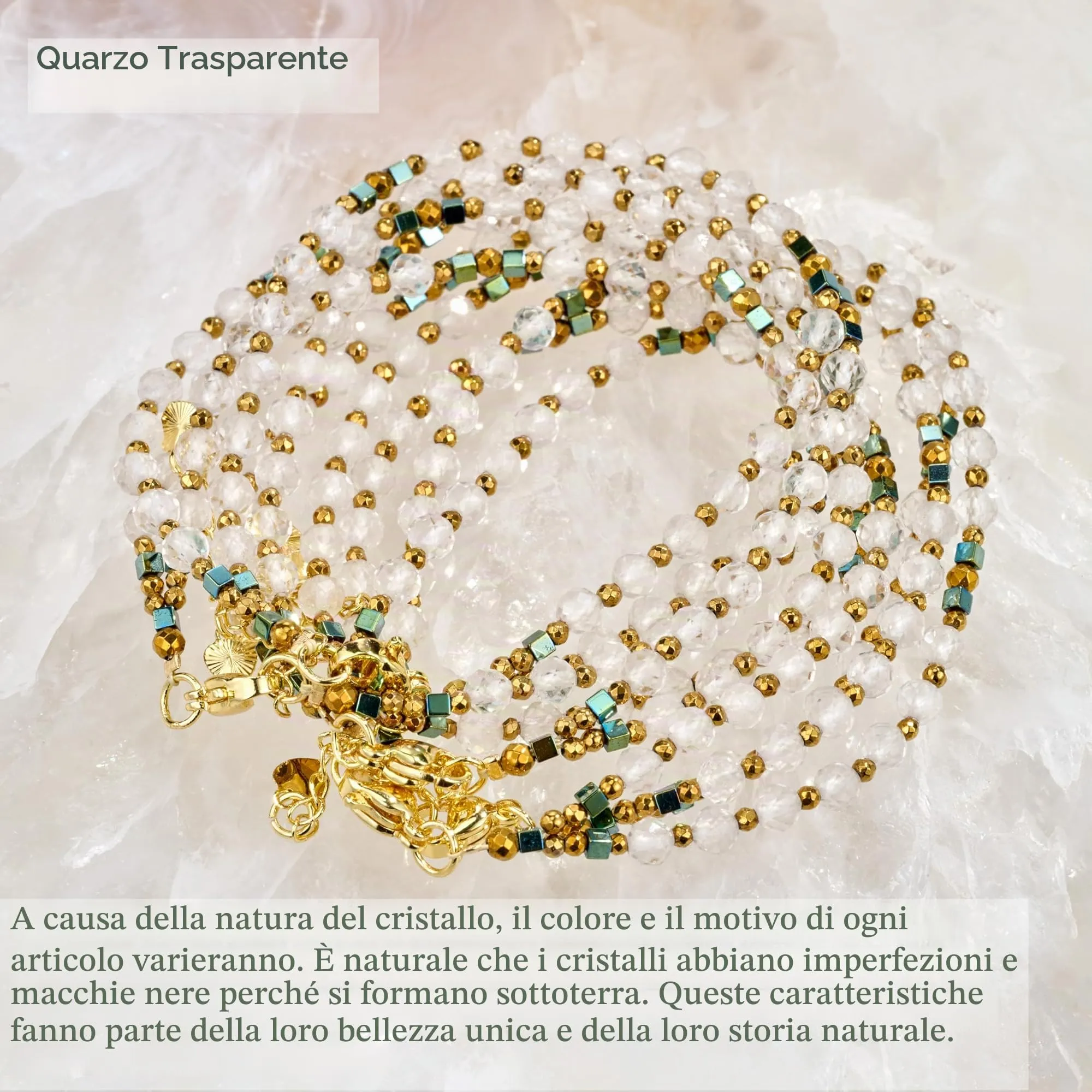 Farfume Bracciale Donna Chakra 4 mm Perline Bracciali, Cristalli Pietre Naturali Gioielli Regalo per le Donne (Quarzo chiaro) - immagine 6